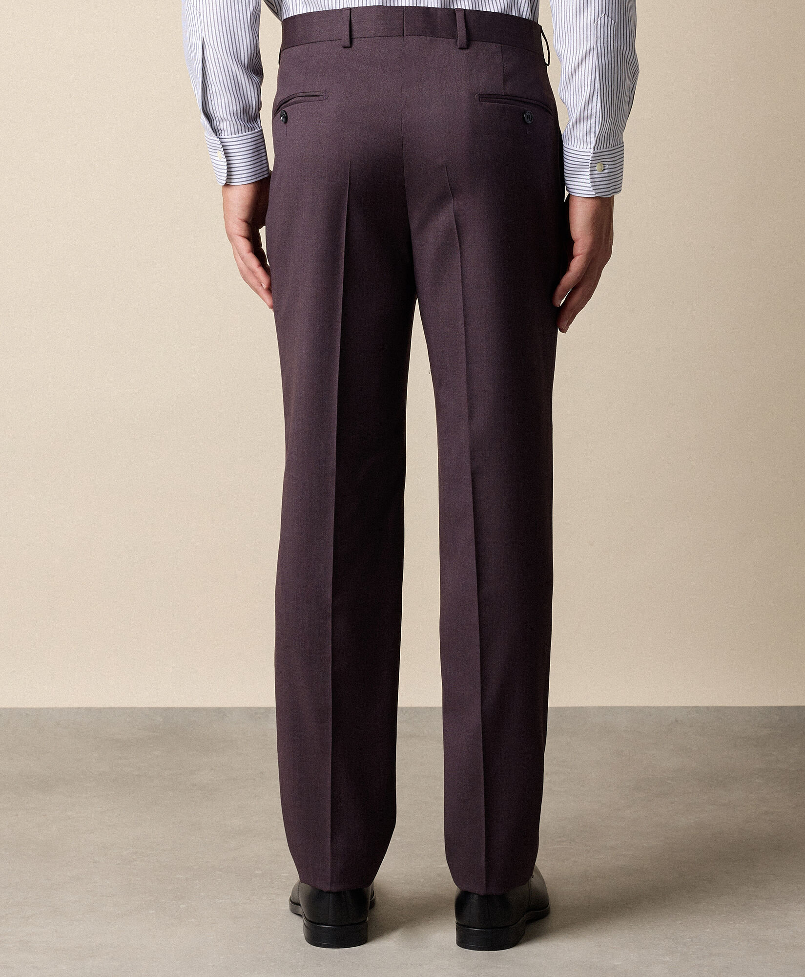 Brooks Brothers Virgin Wool Trousers Purple DTROU012WVPWV003PURPP001