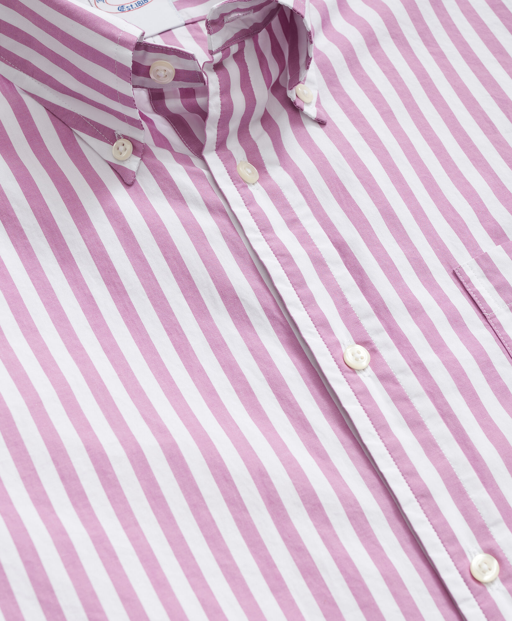 Brooks Brothers Regular Fit Striped Poplin Button Down Shirt Purple 1000097516US100217952