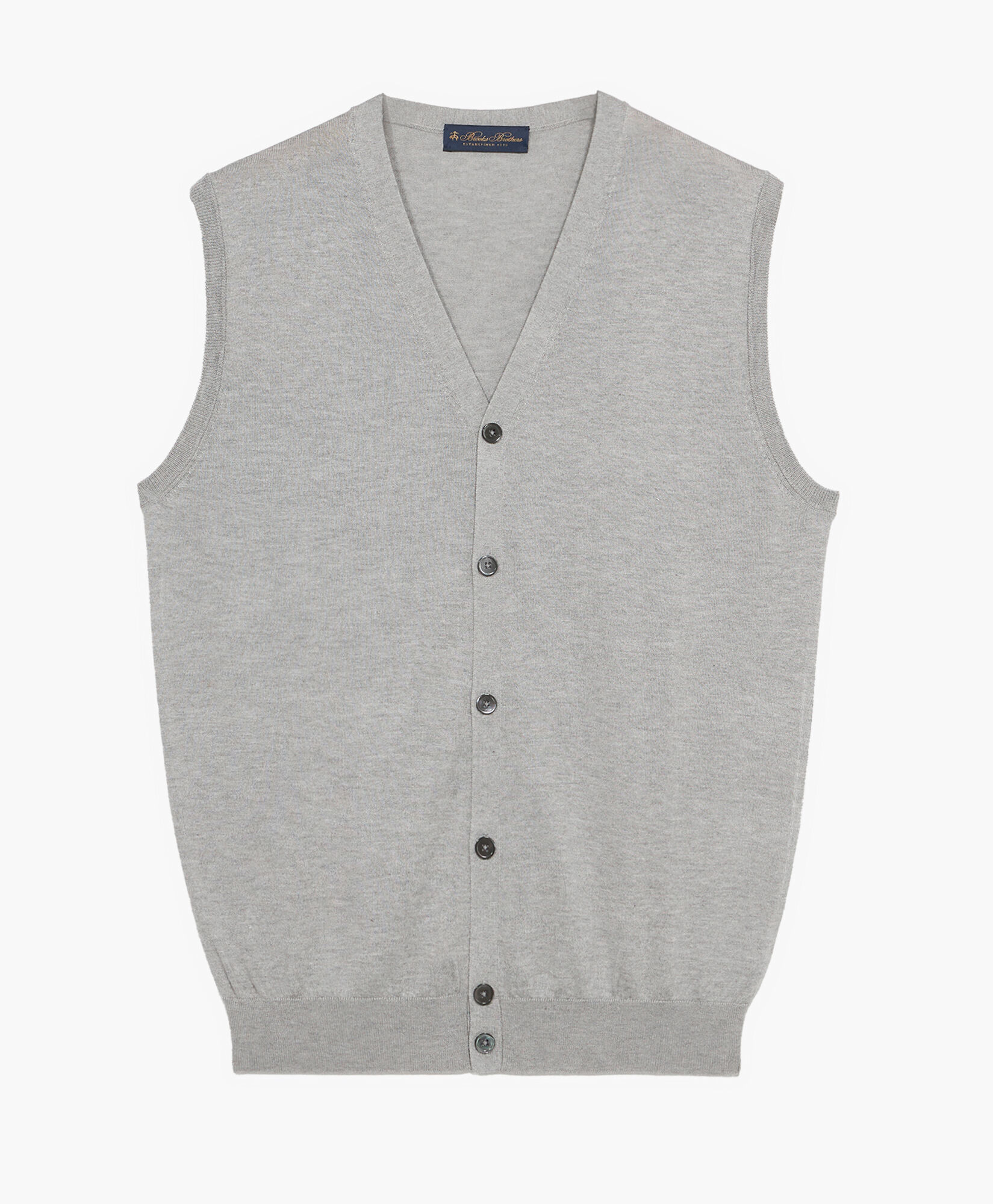 Light Grey Silk Cashmere Blend Sweater Vest in Light Grey for Men Brooks Brothers EU