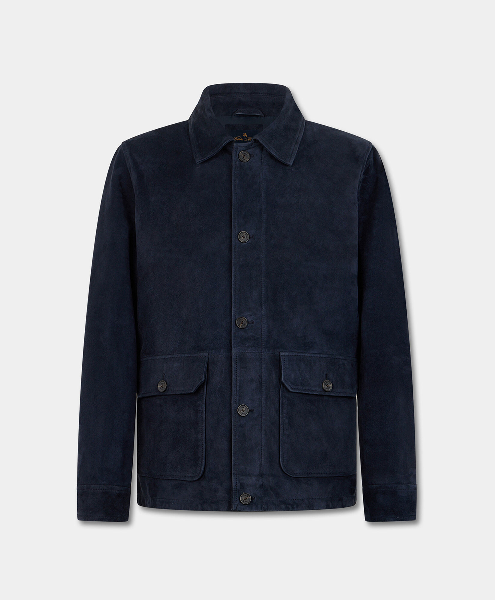 Brooks Brothers Surchemise en Daim Bleu COJKT019LTPLT004BLUEP001