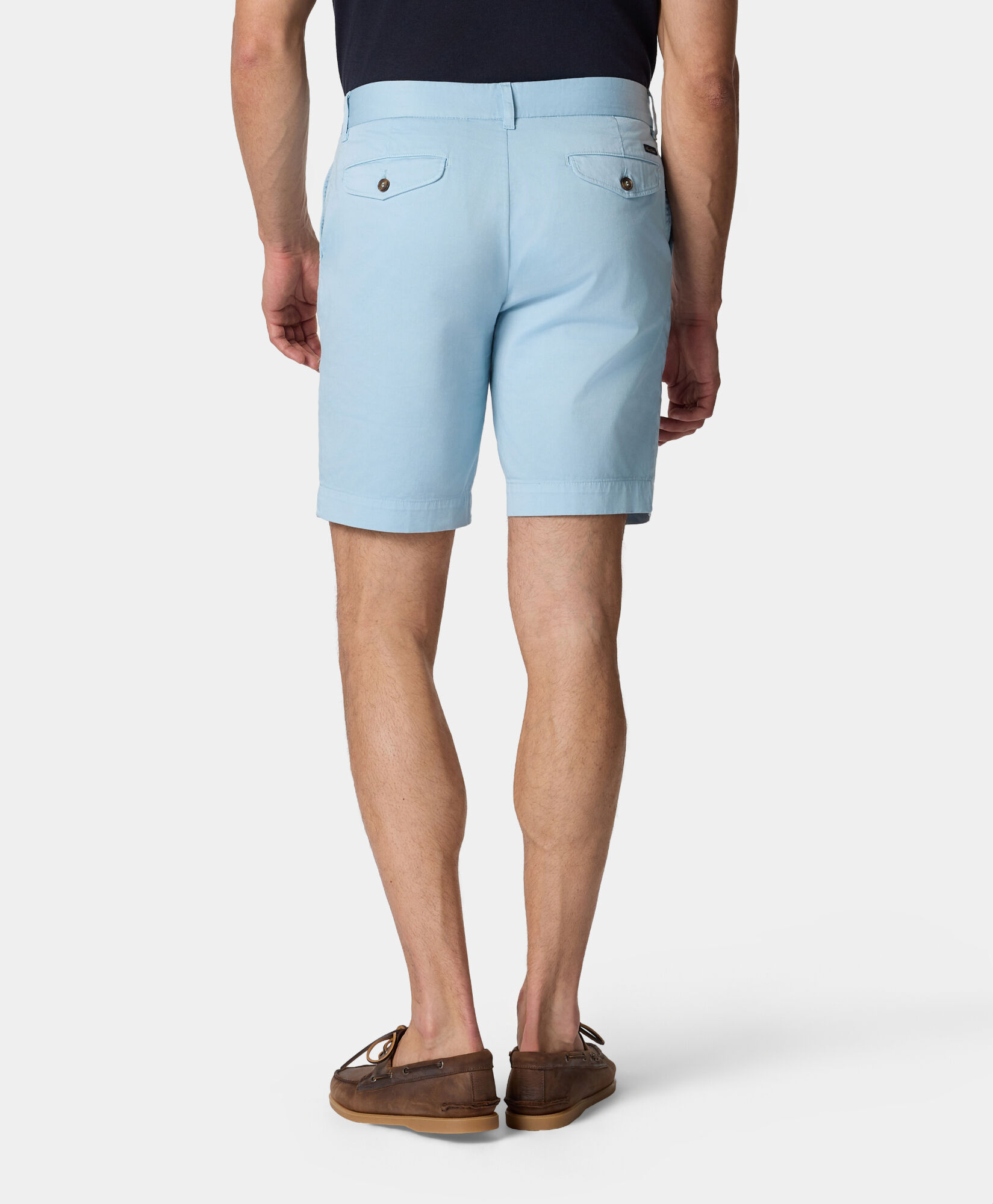 Brooks Brothers Stretch Cotton Gabardine Bermuda Shorts Sky CPBER007COBSP002SKYP0001