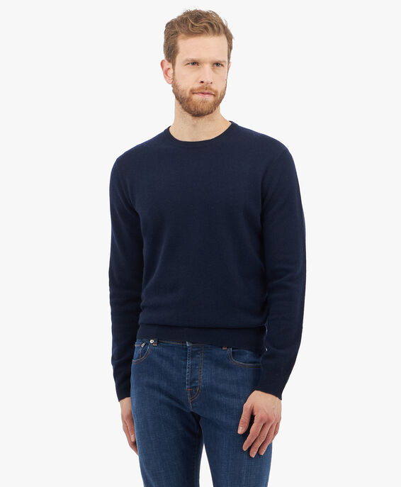 Brooks Brothers Wool and Cashmere Crew-Neck Sweater Navy KNCRN001WOBWS001NAVYP001