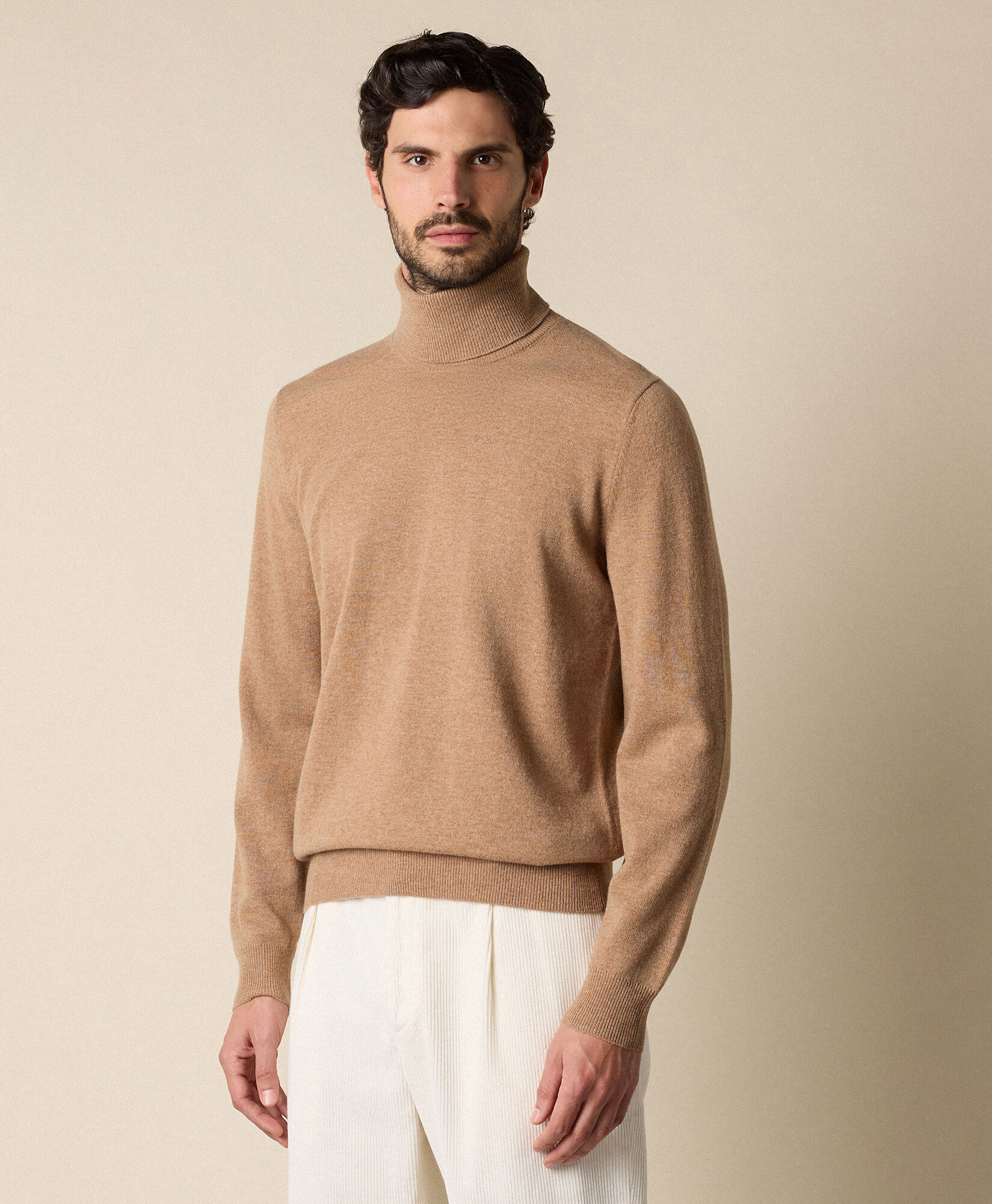 Brooks Brothers Lambswool Turtleneck Camel KNTRT017WOPWO004CAMEP001