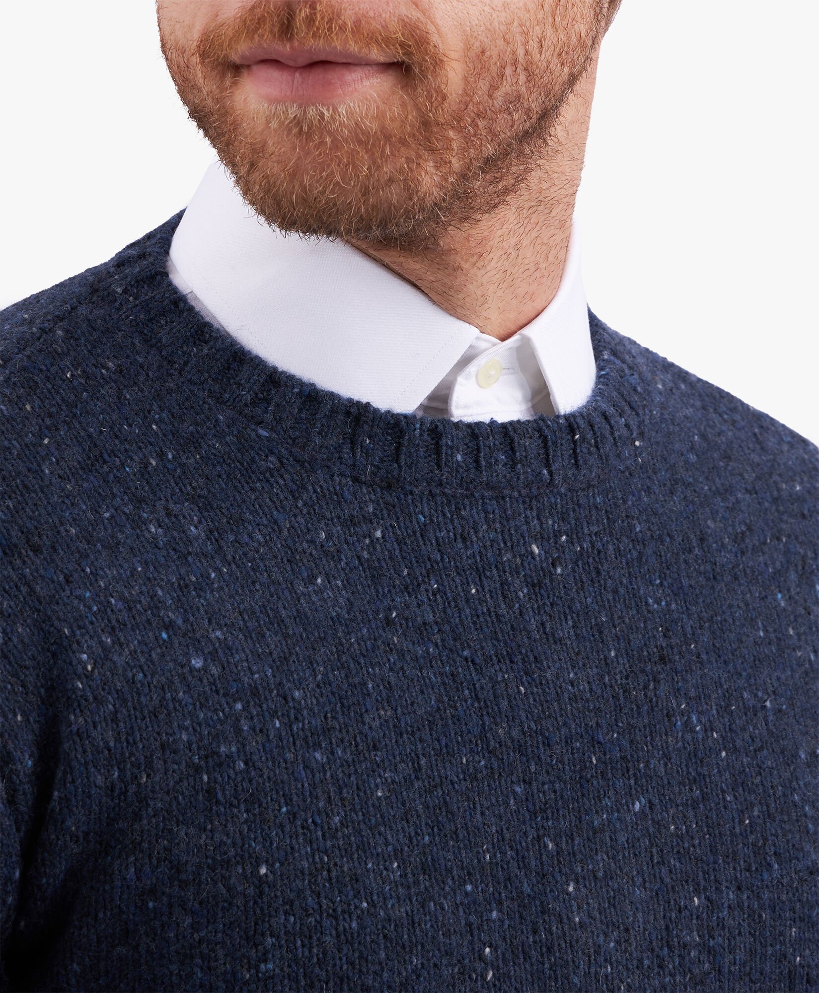 Wool Crewneck Sweater in Navy for Men Brooks Brothers UK