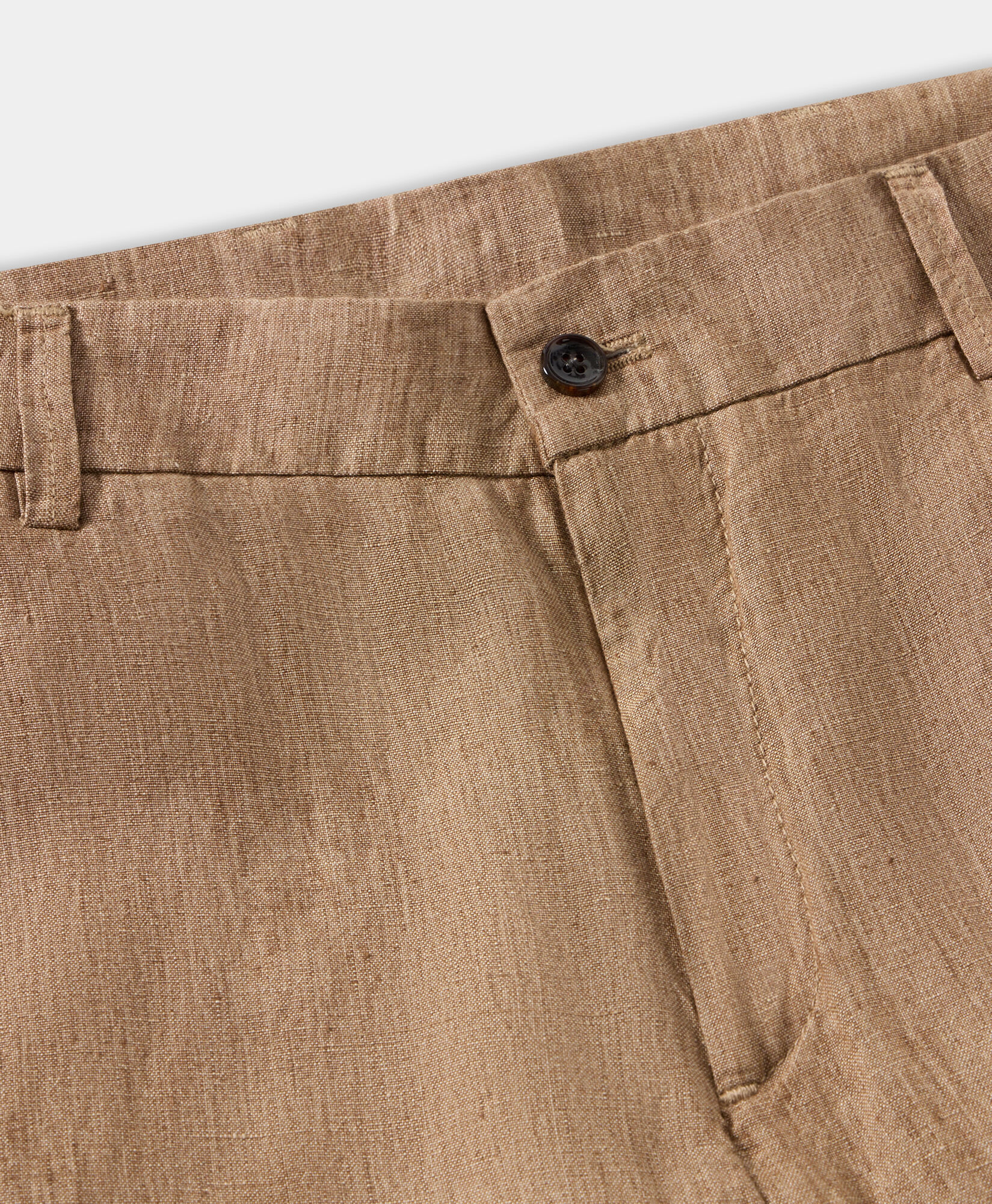 Brooks Brothers Linen Trousers Light Brown DTROU021LIPLI001LTBRP001