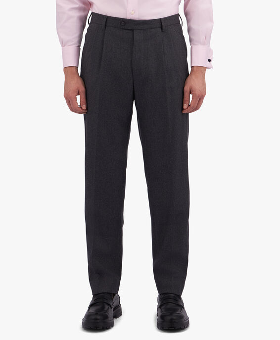 Brooks Brothers Grey Stetch Wool Virgin Wool Blend Pants Medium Grey DTROU003WOBWV001MDGRP001
