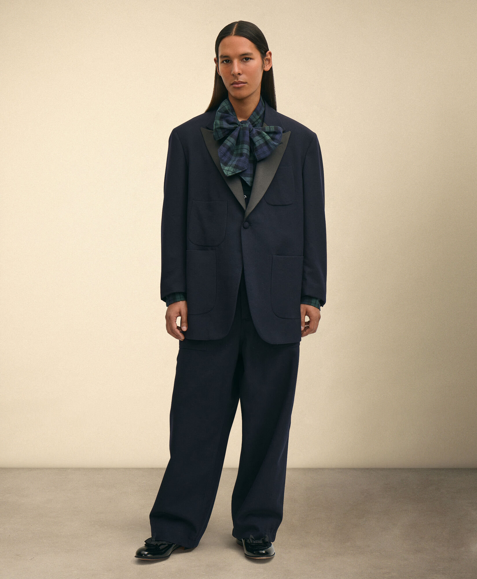 Brooks Brothers Brooks Brothers x Engineered Garments - Wool Tuxedo Jacket Navy 1000107251US100227420