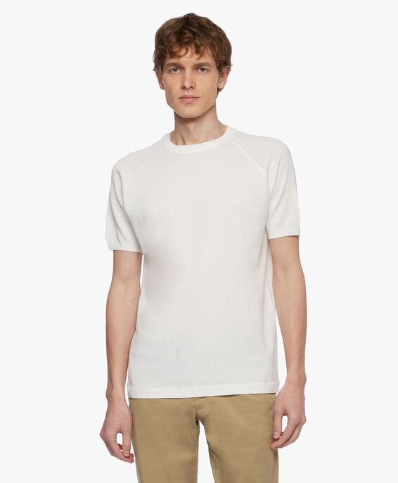 Brooks Brothers Maglia bianca in cotone Bianco KNCRN010COPCO001WHITP001