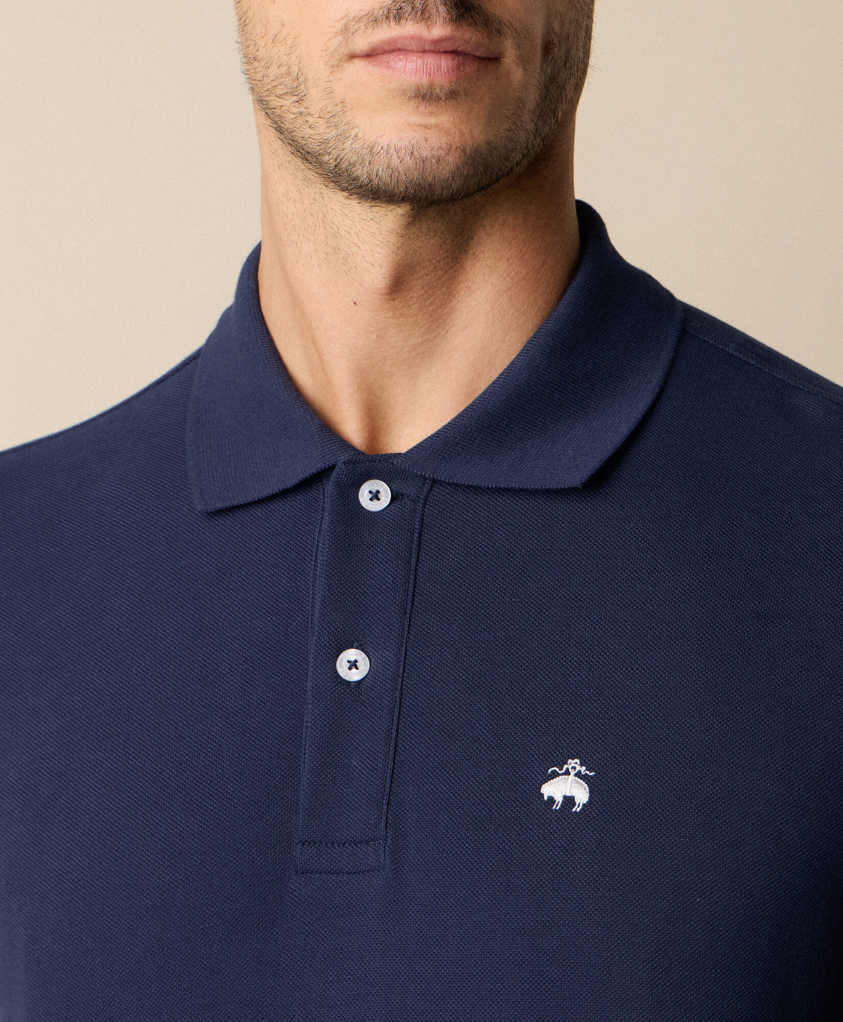 Brooks Brothers Piqué Cotton Polo Navy POJERL10COBEA001NAVYP001