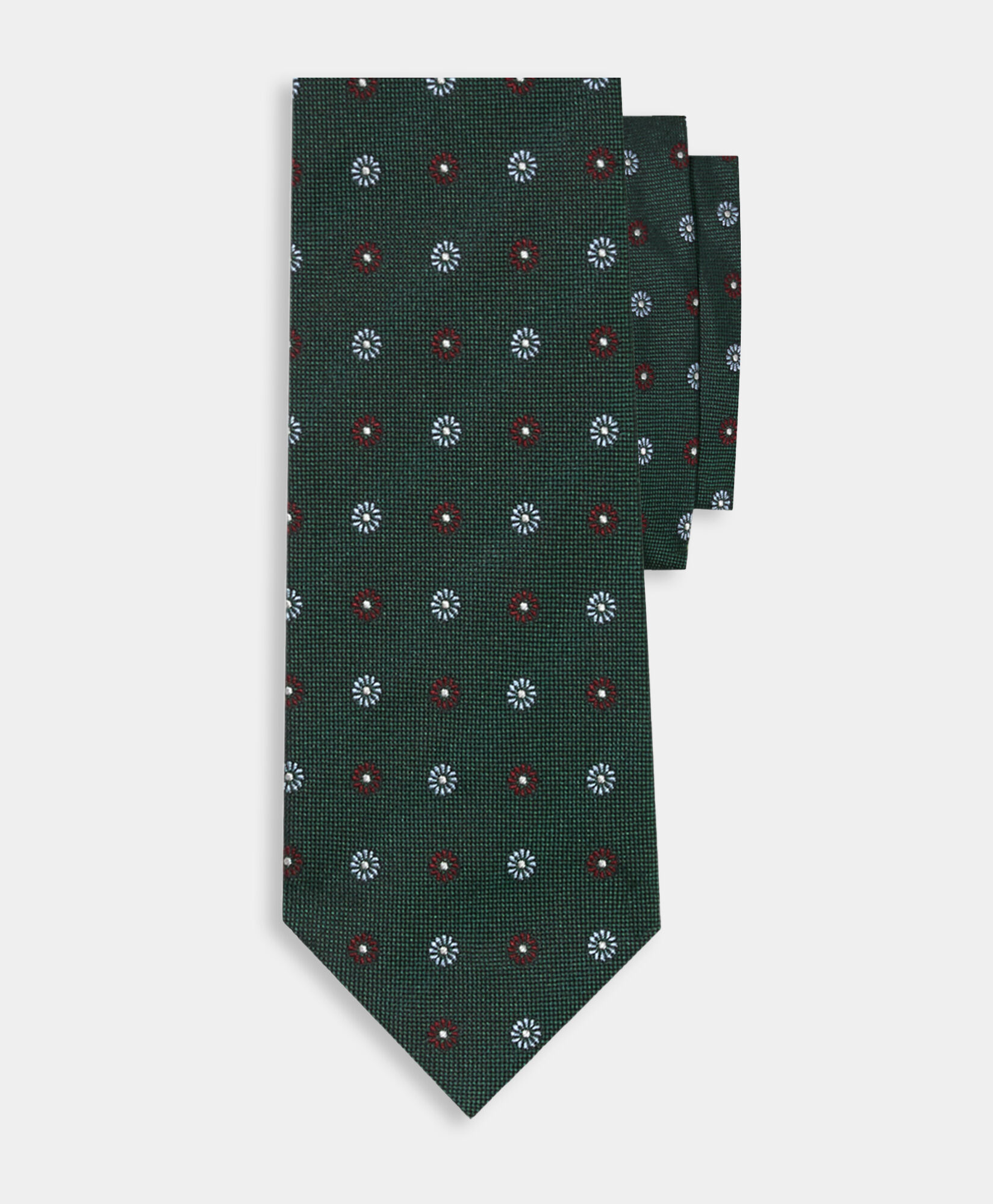 Brooks Brothers Micro Flower Silk Tie Green ACNEK144SEPSE001GREEF001