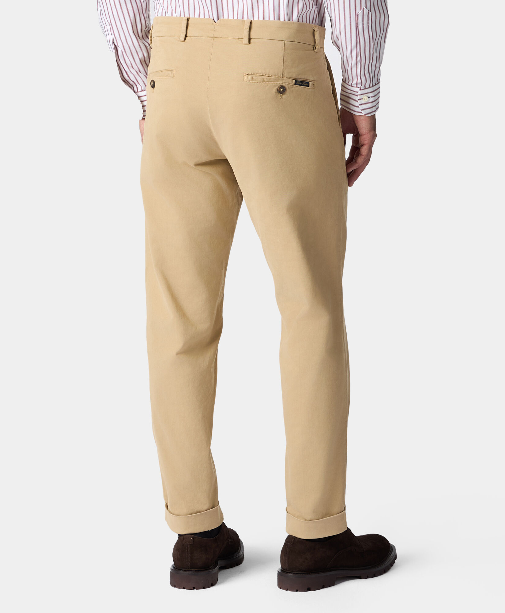 Brooks Brothers Relaxed Fit Cotton Chinos Beige CPCHI043COBSP002BEIGP001