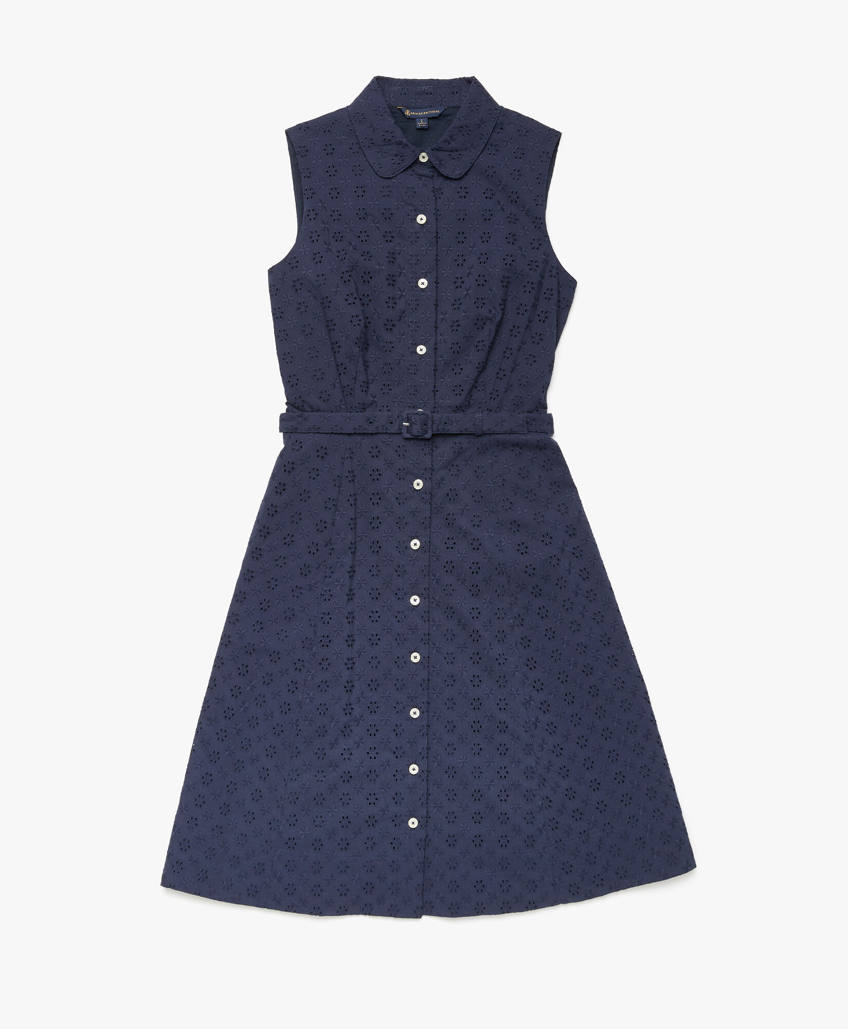 Classic Cotton Shirt Dress in Navy for Women Brooks Brothers EU