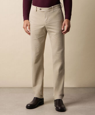 Brooks Brothers Regular Fit Microtwill Stretch Cotton Chino Stone CPCHI062COBSP002STNEP001