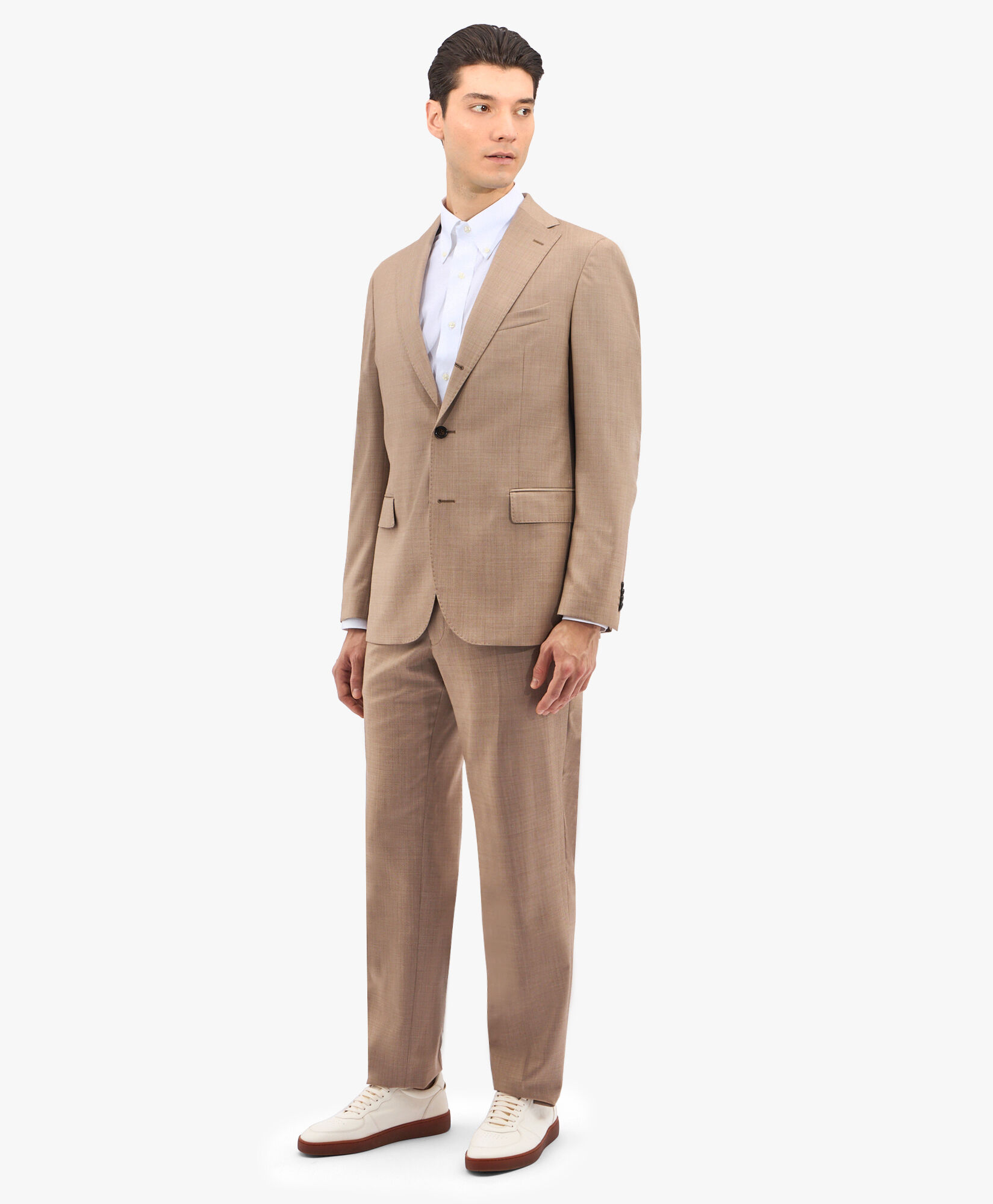 White Traditional Fit Stretch Supima Cotton Non Iron Dress Shirt