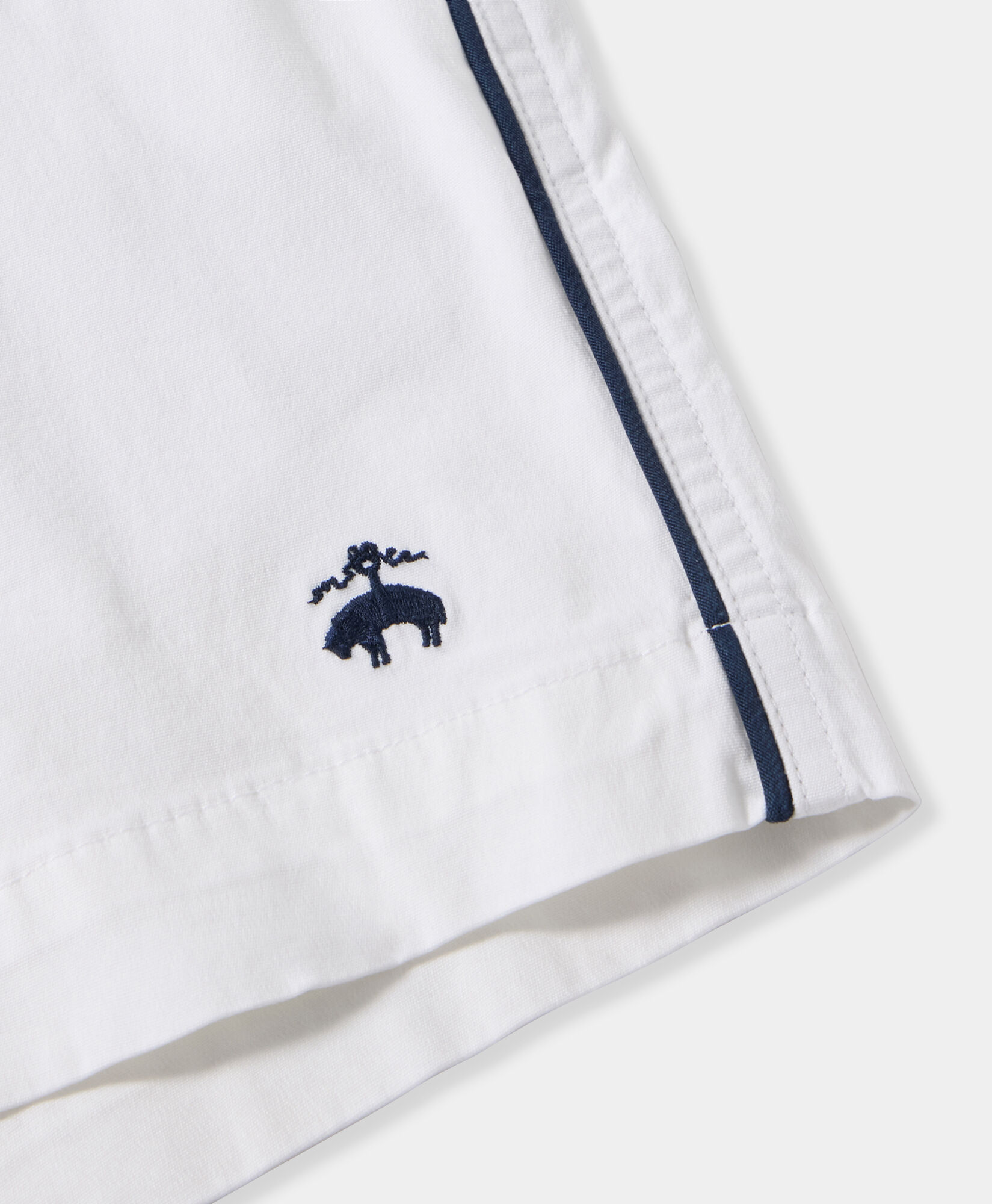 Brooks Brothers Tennis-Baumwoll-Shorts Weiß 1000090310US100187786