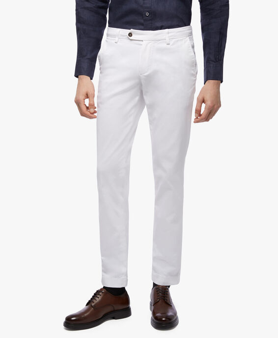 Brooks Brothers Stretch Cotton Chinos White CPCHI008COBSP002WHITP001