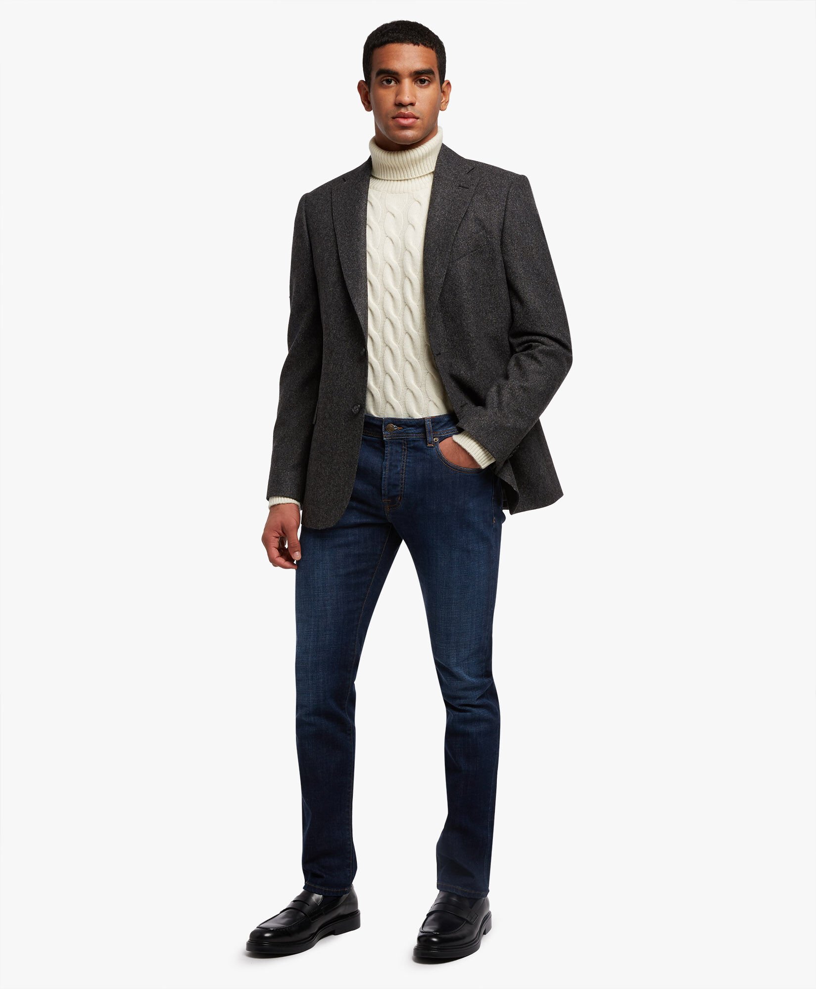 Grey sport coat and hot sale jeans