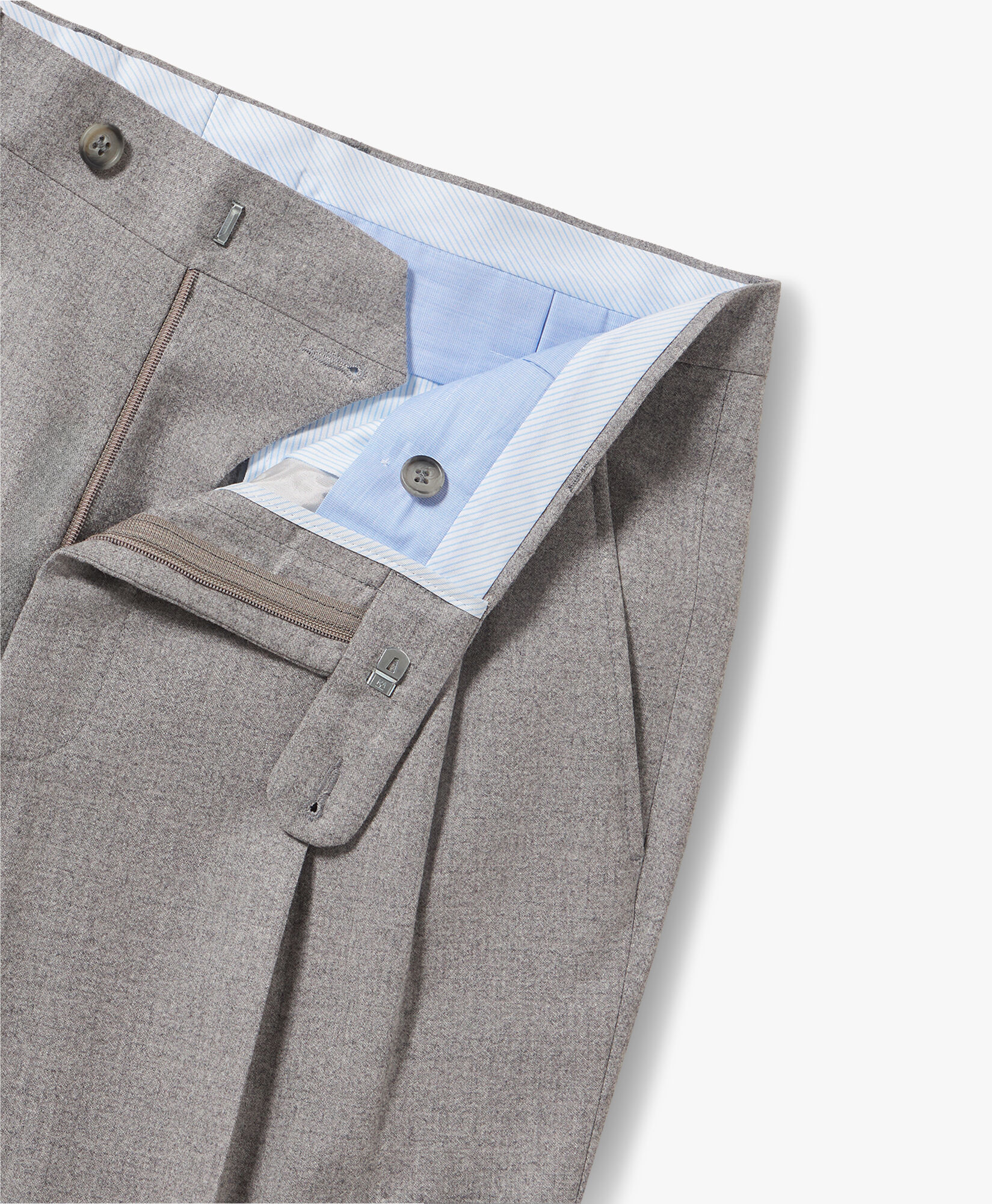 Light Grey Stetch Wool Virgin Wool Blend Pants in Light Grey for Men Brooks Brothers UK