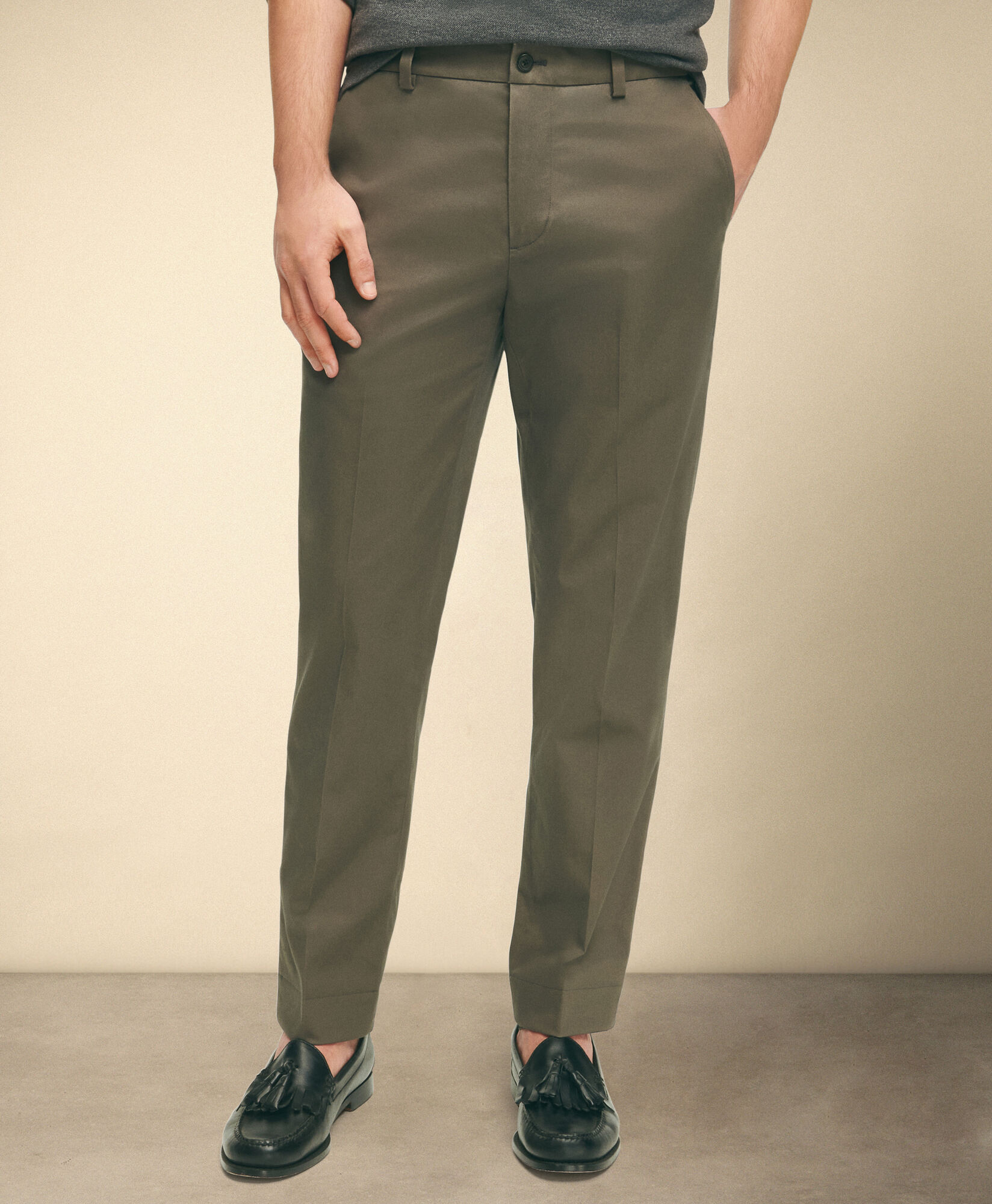 Brooks Brothers Slim Fit Advantage Stretch Chino Grey 1000097229US100204794