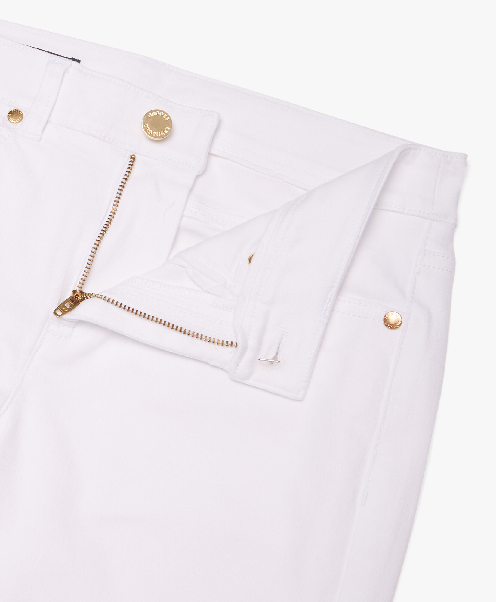 Stretch Cotton Jeans in White for Women Brooks Brothers EU
