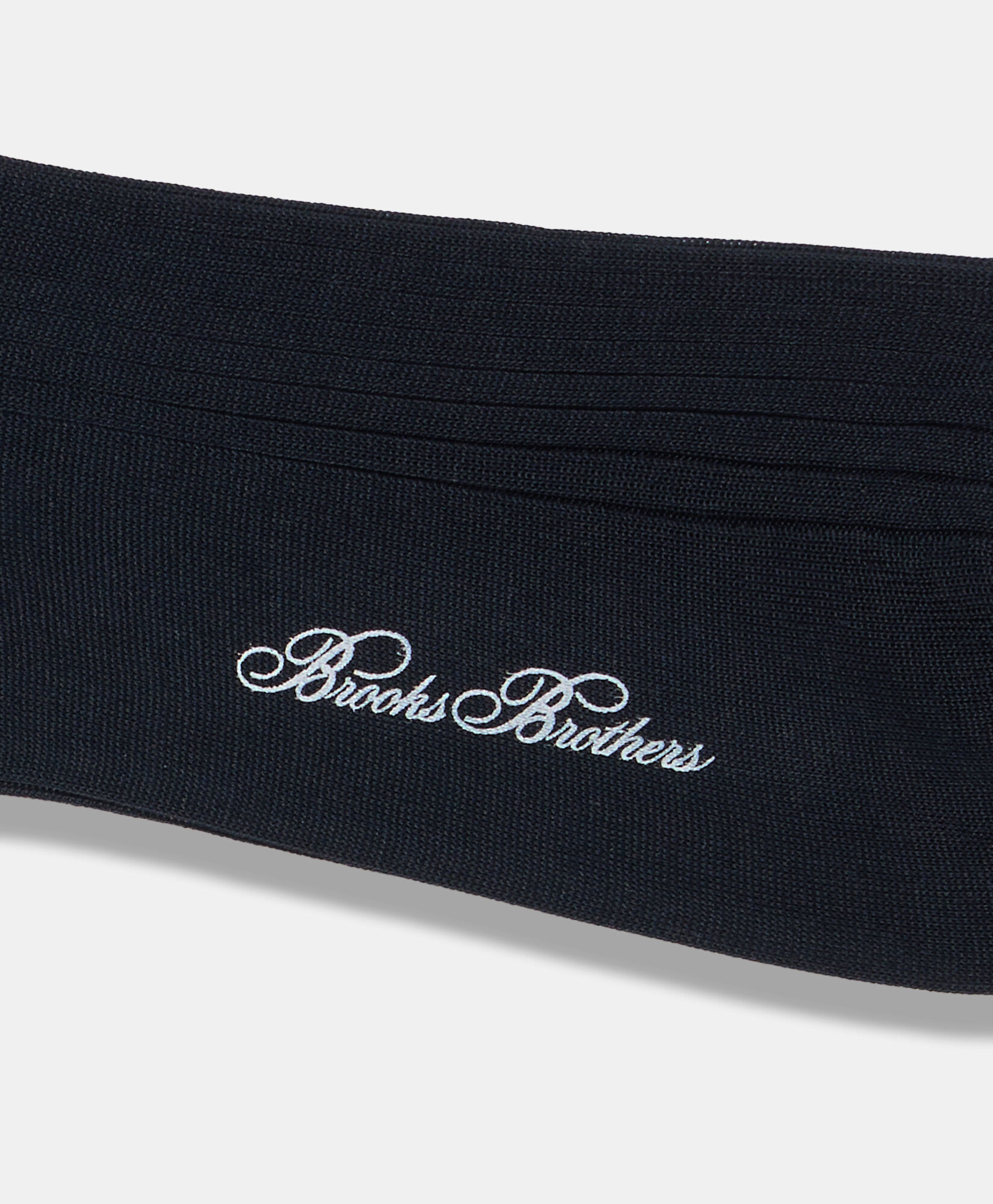 Brooks Brothers Ribbed Lisle Cotton Classic Socks Navy MXAC90001KN10247001P