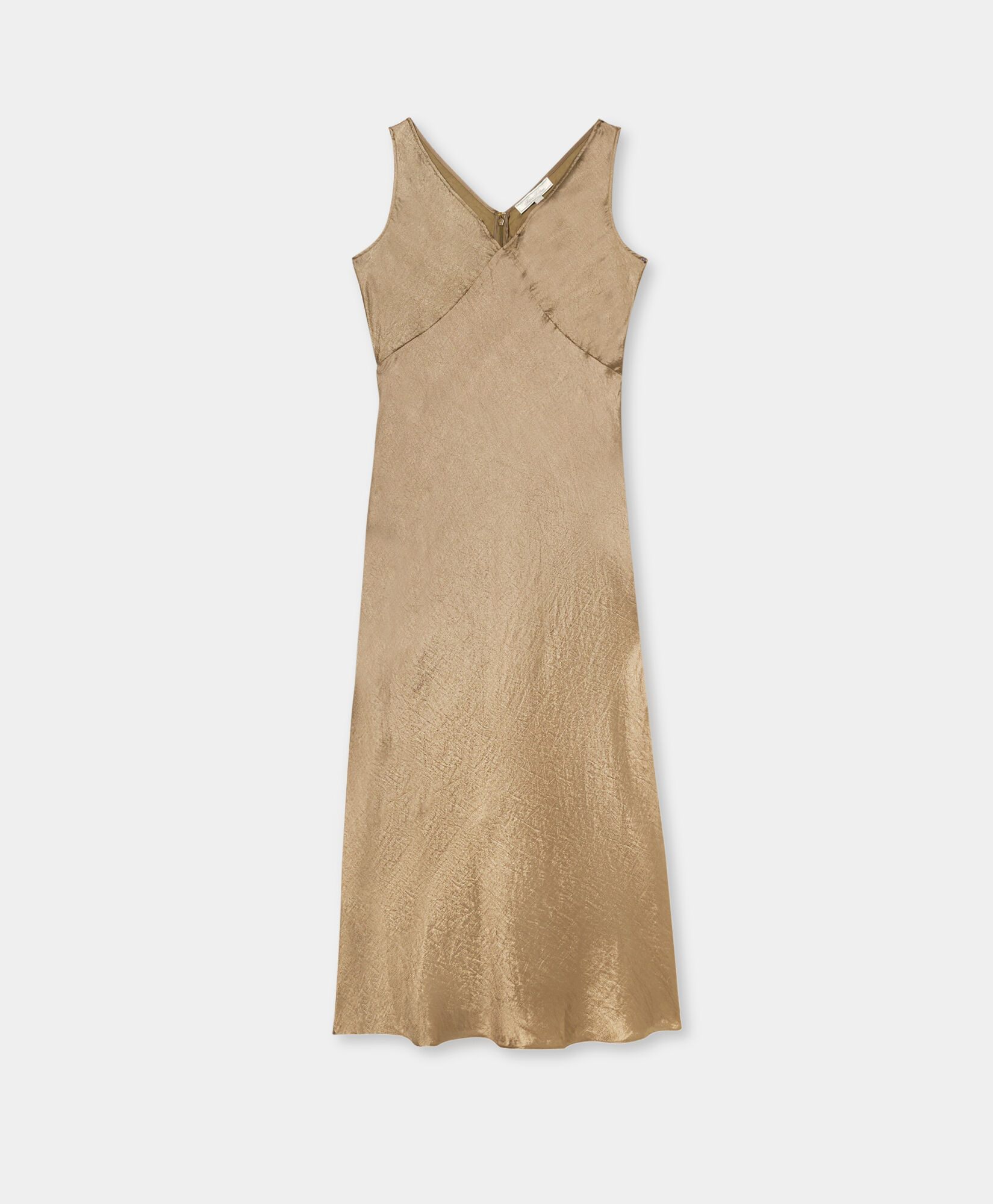 Brooks Brothers Satin Slip Dress Gold 1000104874US100221878