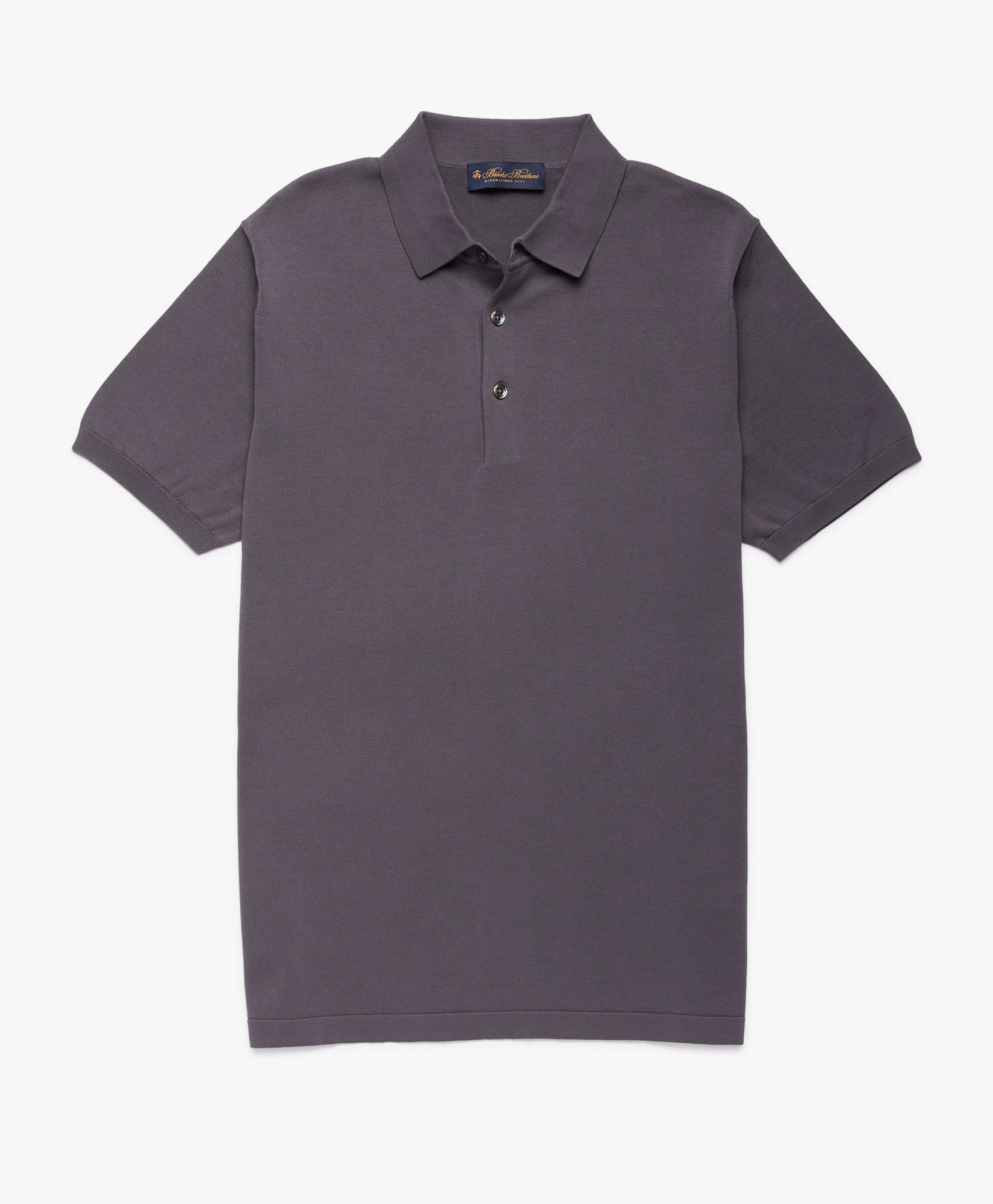 Dark Grey Cotton Polo Shirt in Dark Grey Brooks Brothers EU