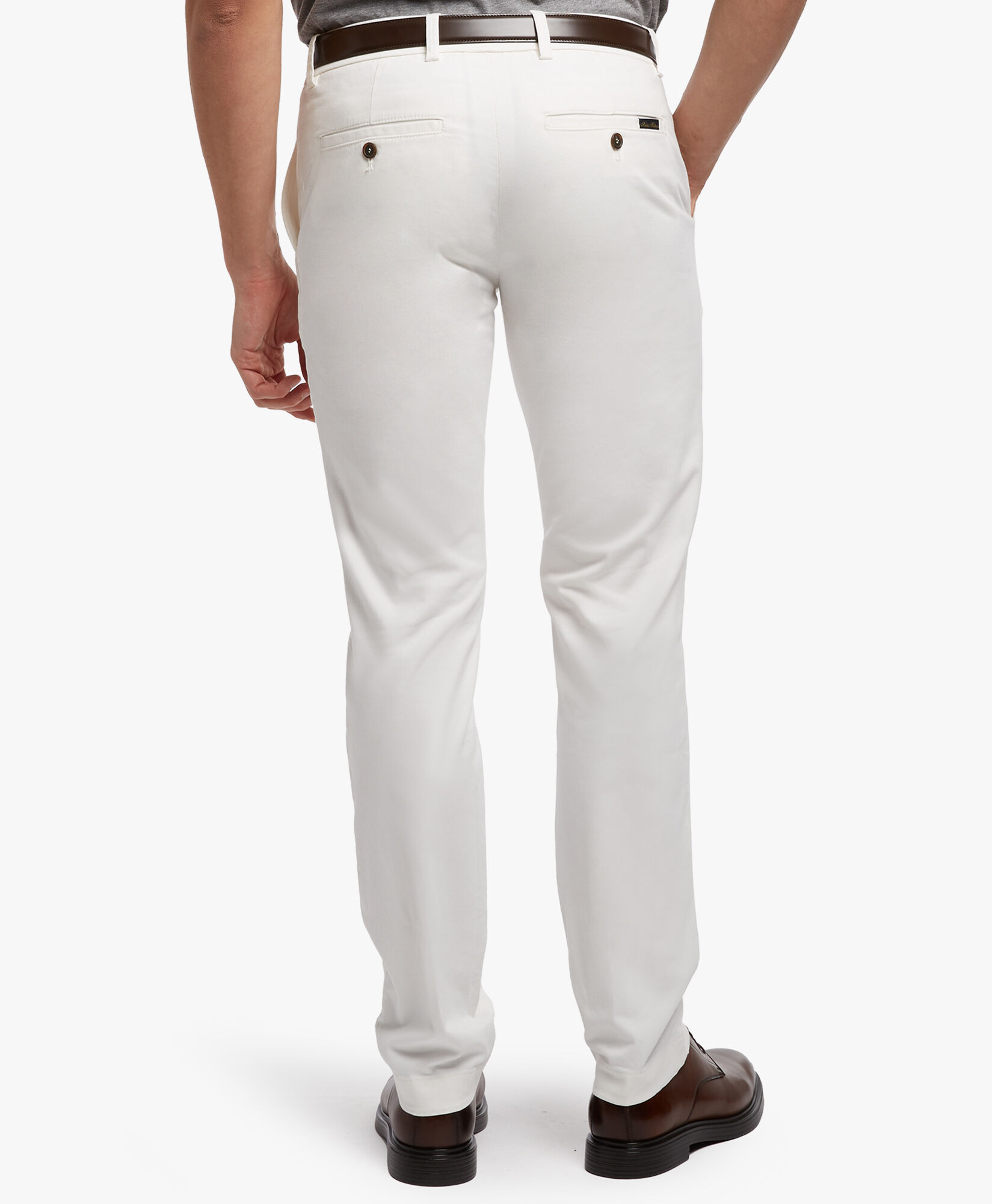 Brooks Brothers Stretch Cotton Chinos Offwhite CPCHI001COBSP003OWHTP001