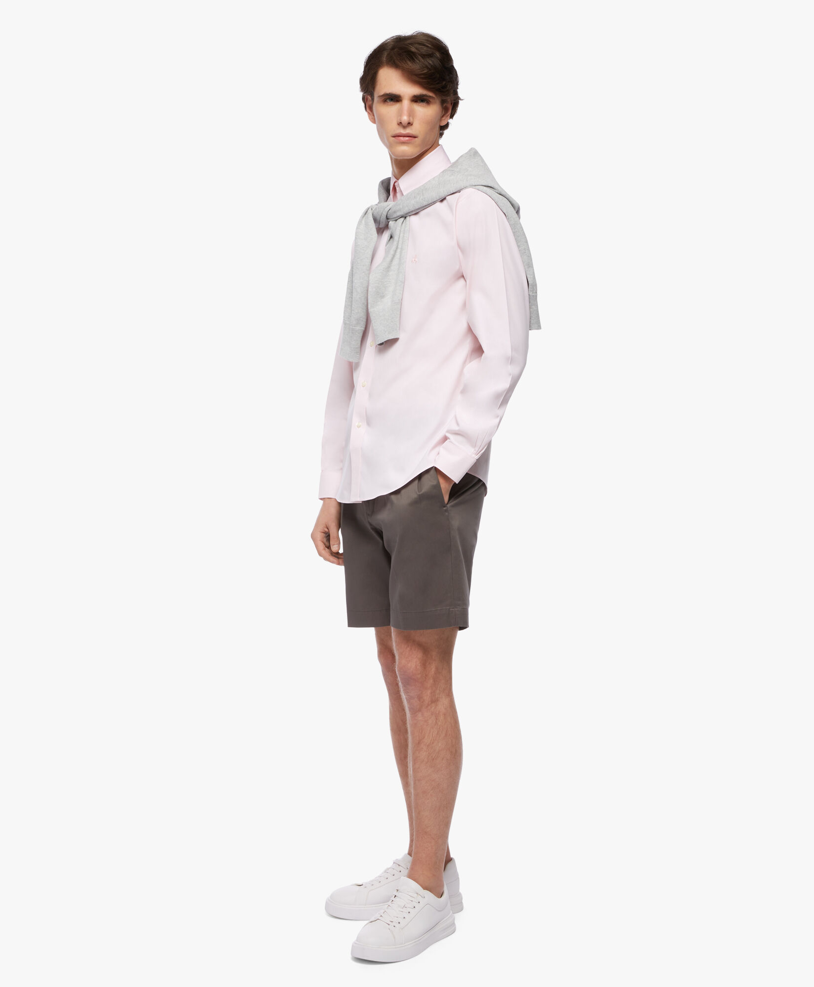 Brooks Brothers Stretch Short Pleat Front Grey 1000044588US100100138