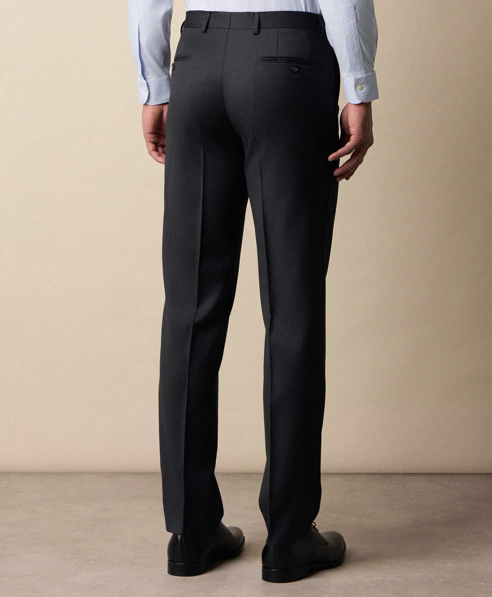 Brooks Brothers Virgin Wool Trousers Dark Grey DTROU012WVPWV003DKGRP001