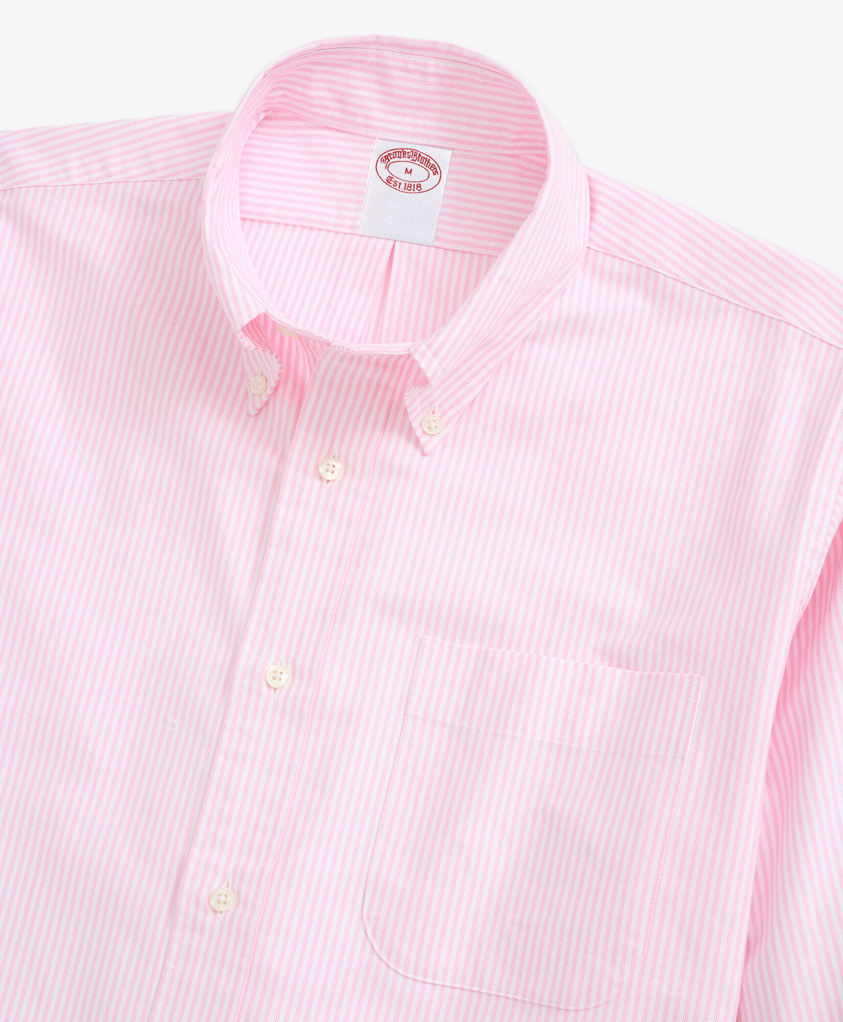 Pink striped oxford shirt cheap