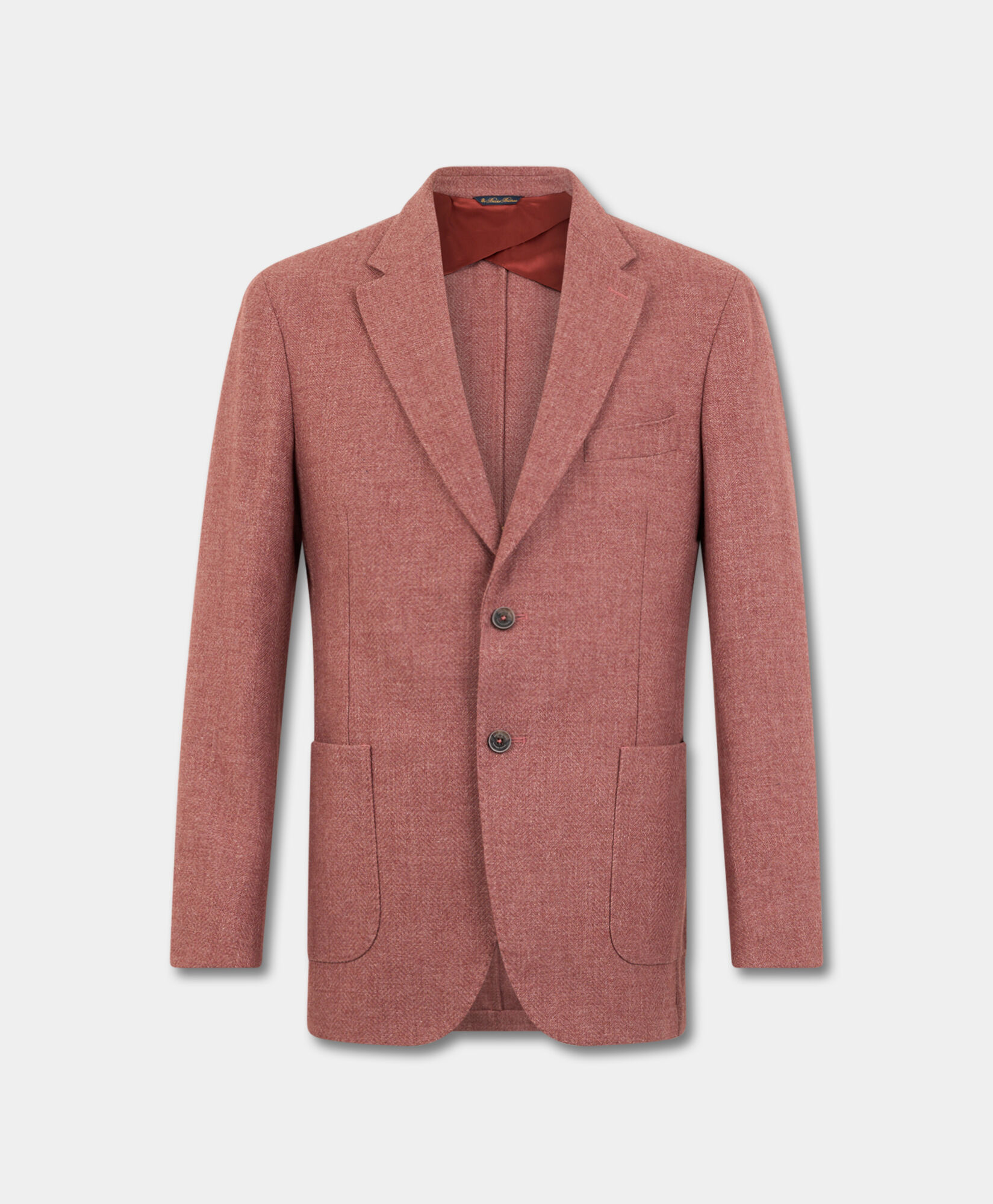 Brooks Brothers Herringbone Wool Blend Blazer Red JKREG105WOBPE001REDPL001