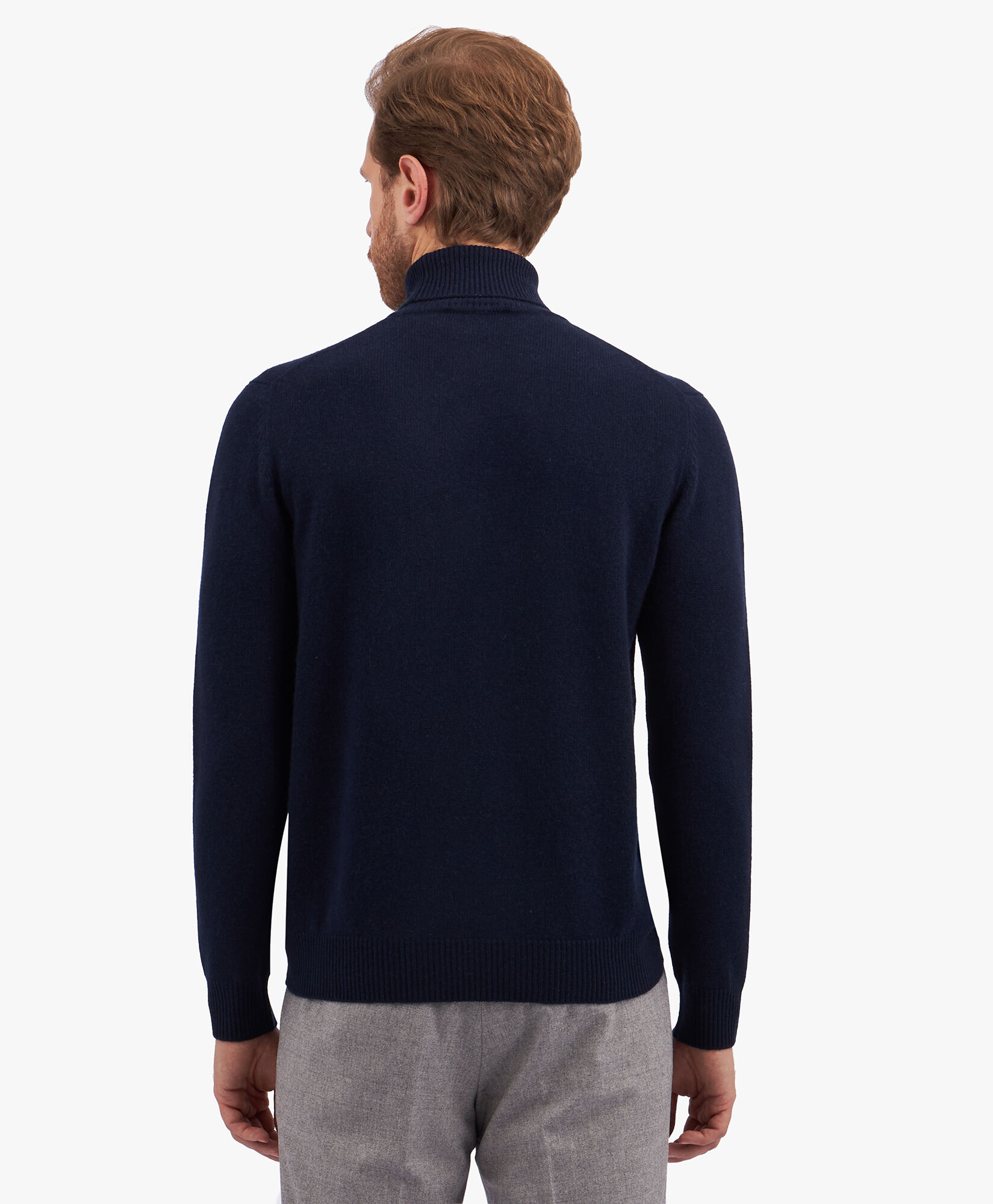 Navy Wool Cashmere Blend Turtleneck Sweater in Navy for Men Brooks Brothers UK
