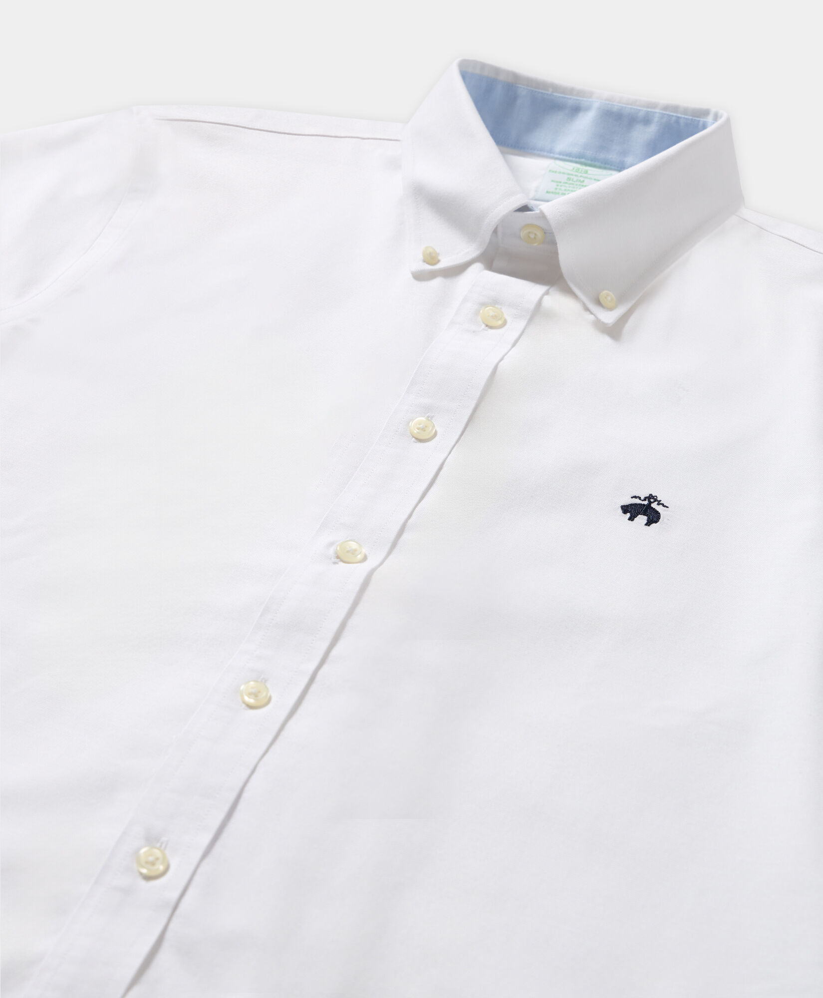 Brooks Brothers Slim Fit Oxford Non-Iron Button Down Shirt Open White 1000095301US100199972