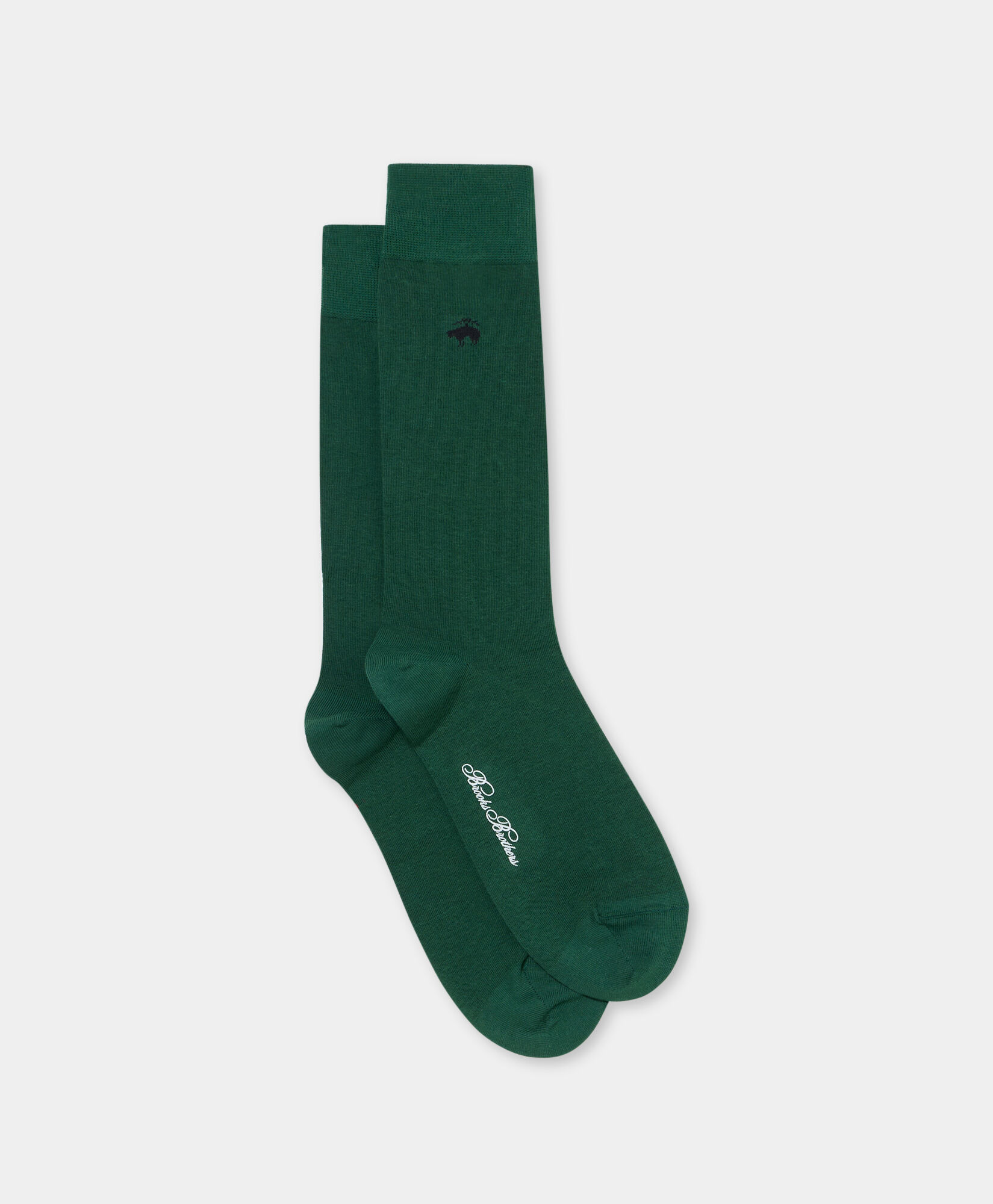 Brooks Brothers Mid-Calf Cotton Socks Green MXAC90003KN10255006P