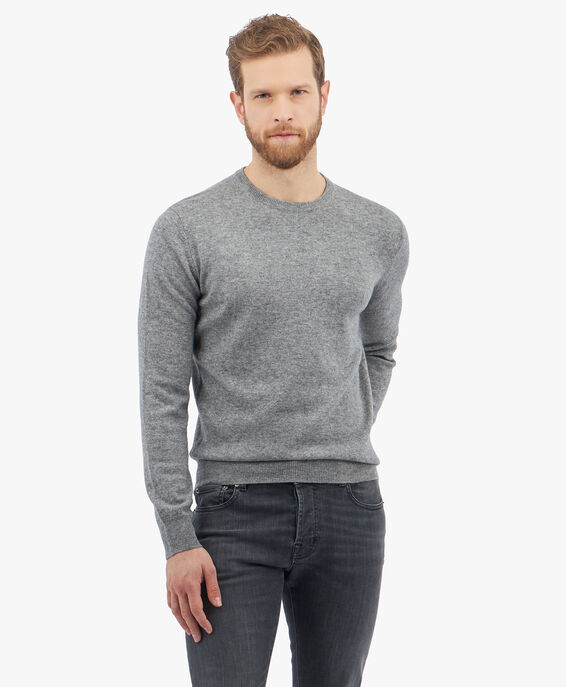 Brooks Brothers Wool and Cashmere Crew-Neck Sweater Light Grey KNCRN001WOBWS001LTGRP001