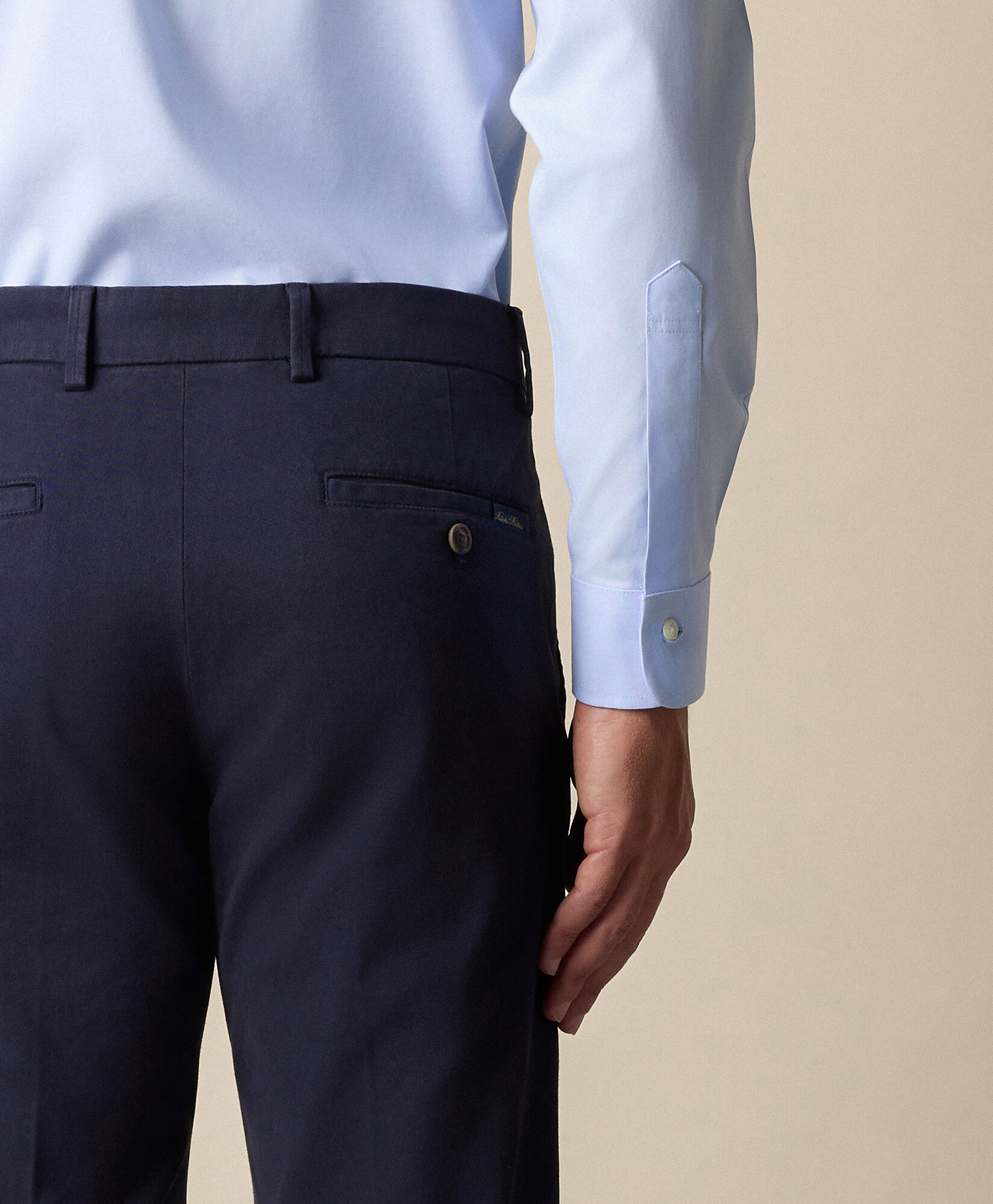 Brooks Brothers Regular Fit Soft Twill Kirman Chino Navy CPCHI061COBSP002NAVYP001