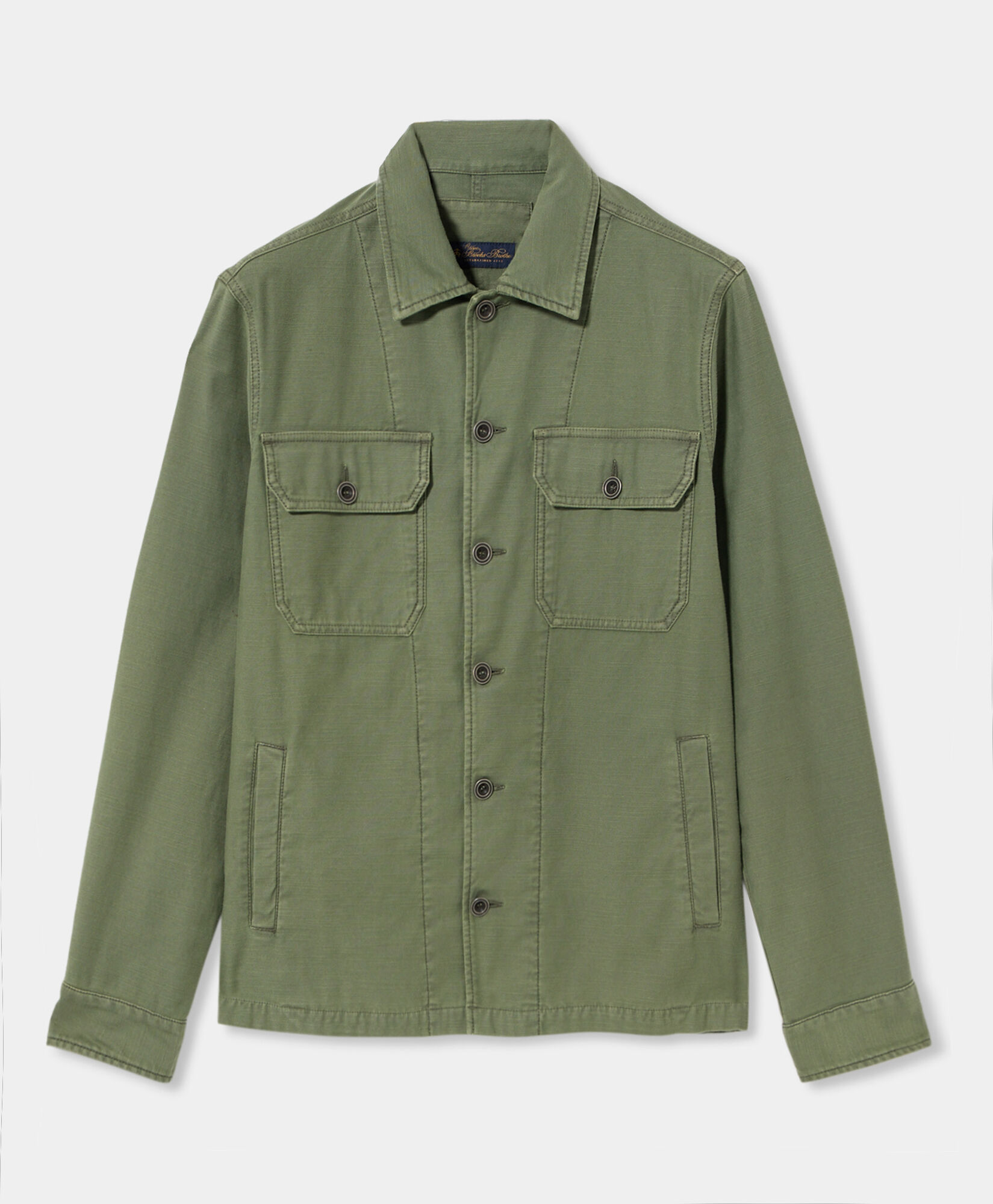Brooks Brothers Veste Chemise Utility en Coton Militaire COSHI014COPCO001MILIP001