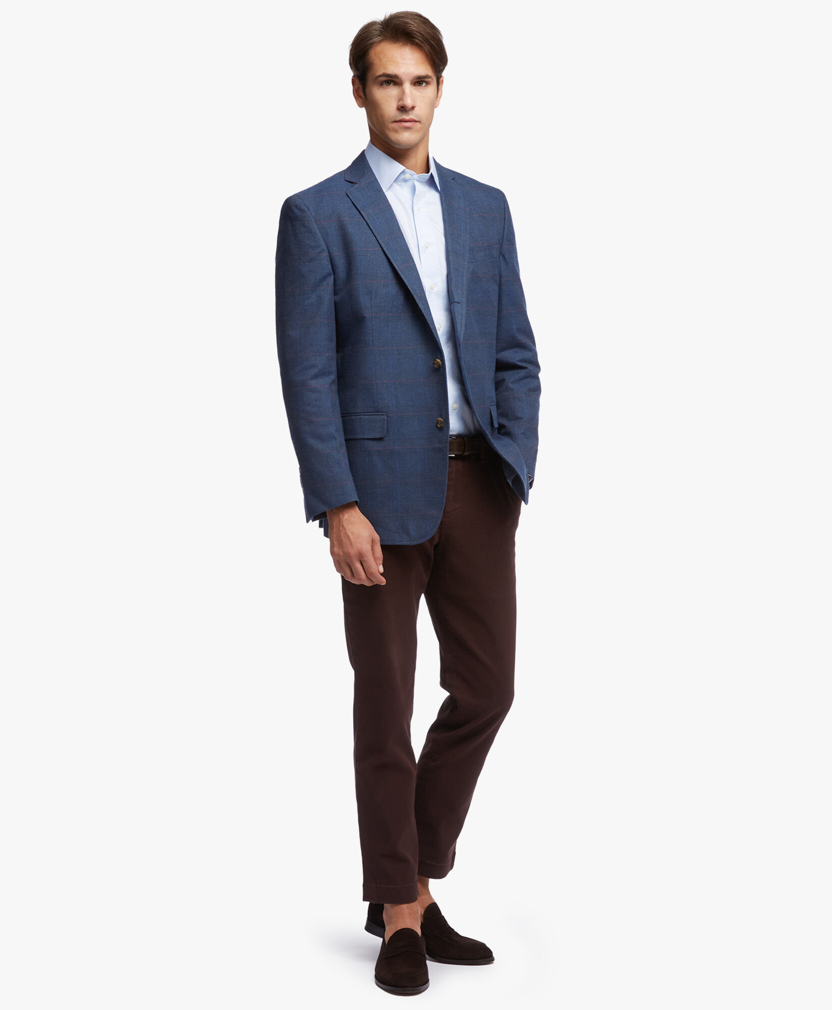 Soho Extra slim Fit Cotton Brushed Chino Pants in Brown for Men Brooks Brothers EU