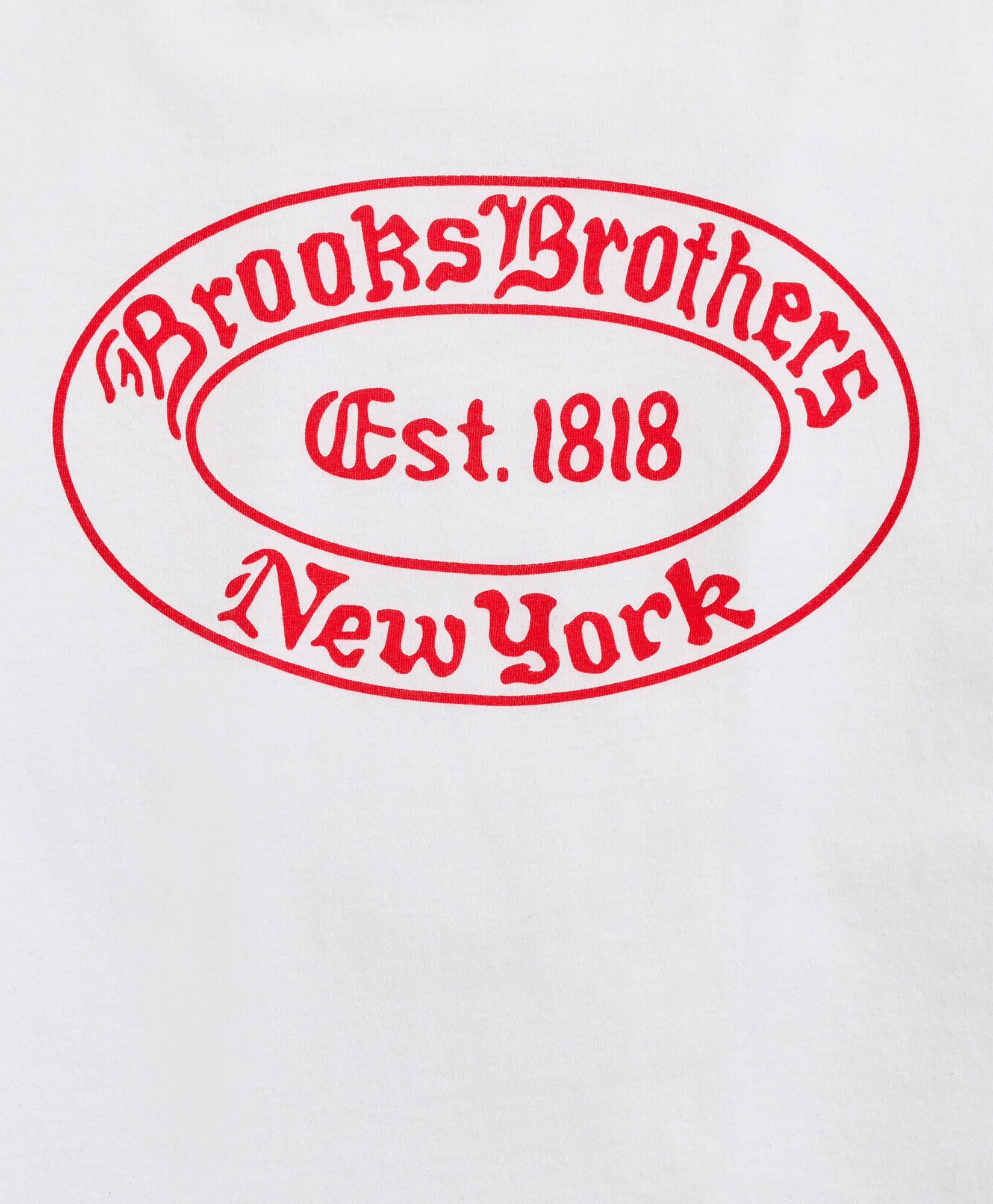 Brooks Brothers Label Graphic T Shirt in Open White for Men Brooks Brothers UK