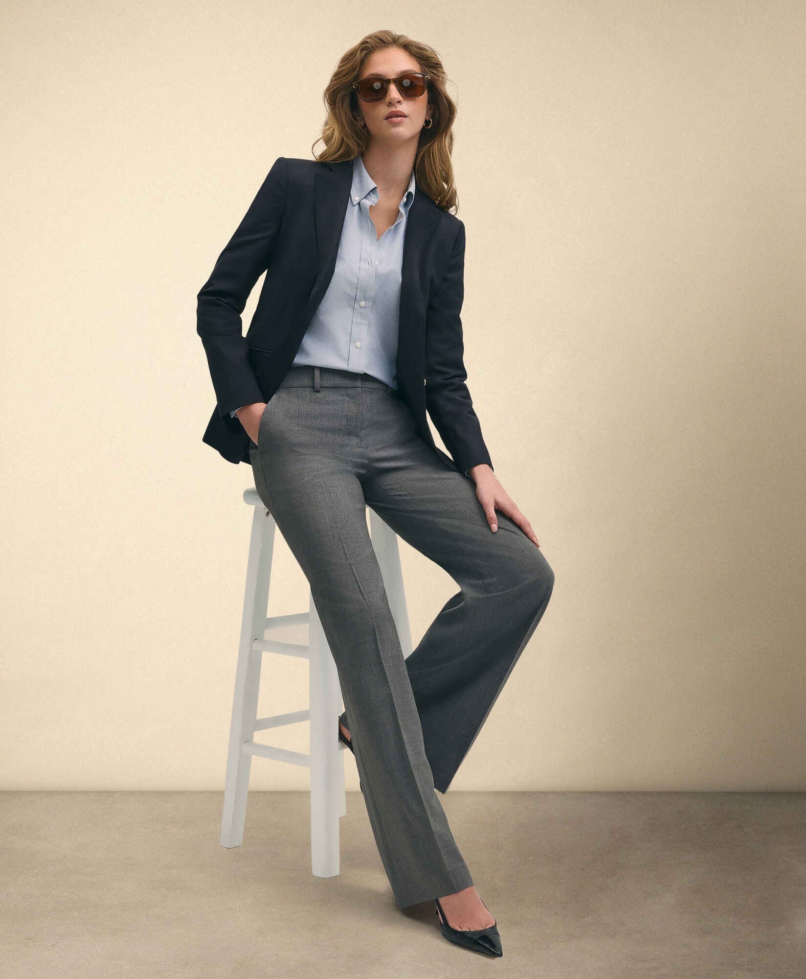 Brooks Brothers Classic Fit Oxford Shirt with Button Down Collar Blue 1000102787US100217139