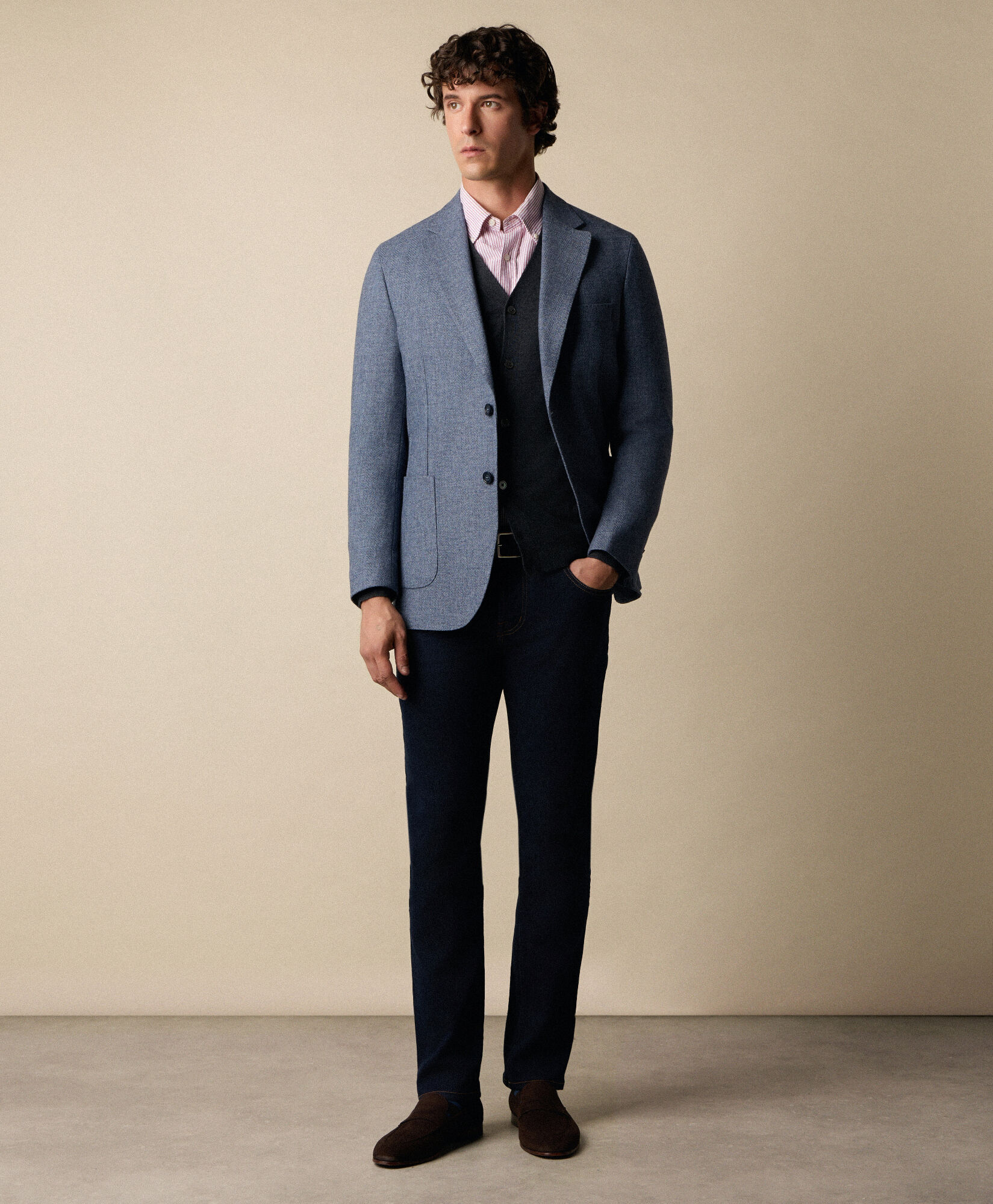 Brooks Brothers 5-Pocket Denim Pants Dark Blue CPFPK039COBSP001RINGP001