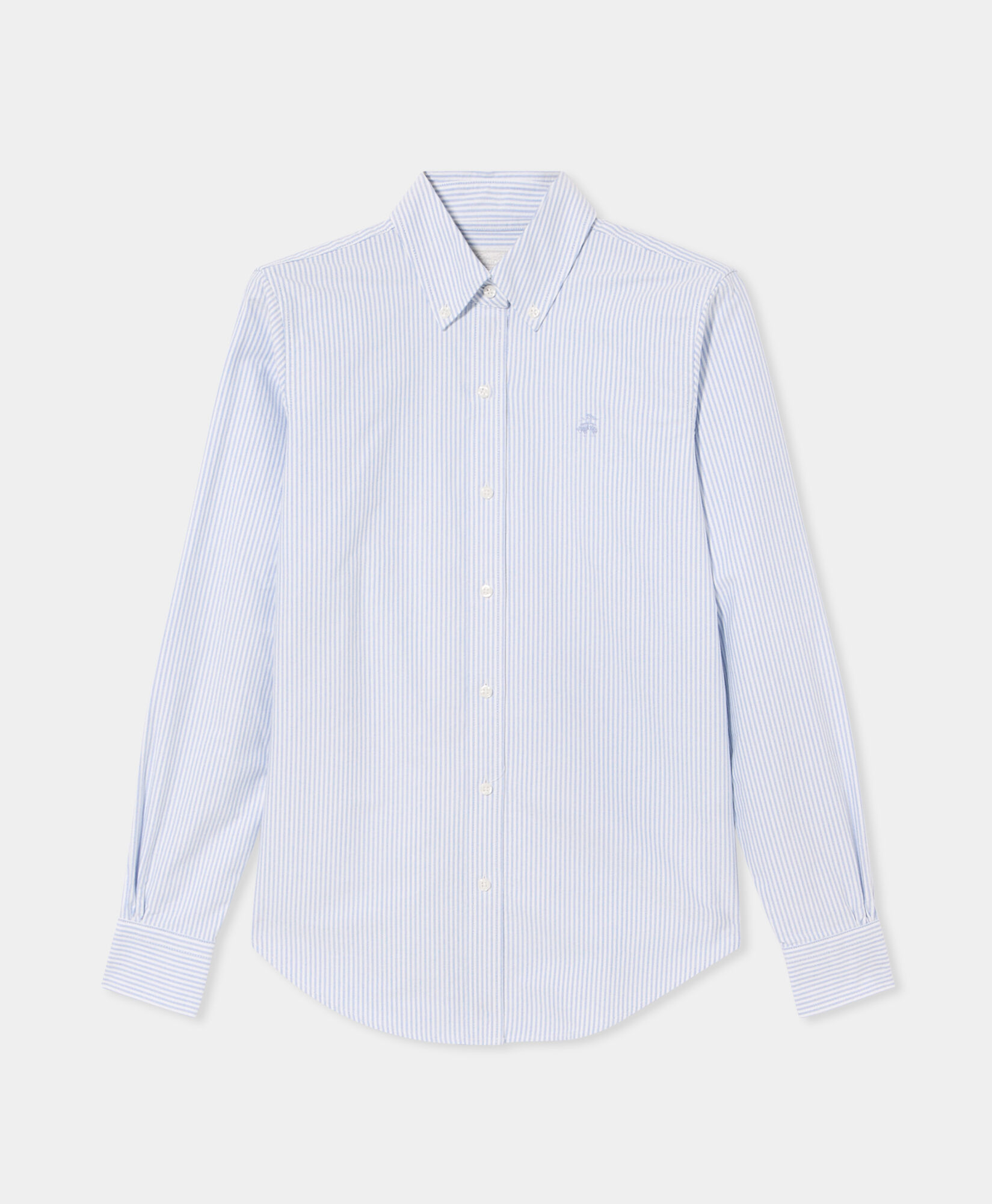 Brooks Brothers Classic Fit Striped Oxford Shirt with Button Down Collar Blue 1000102788US100217142