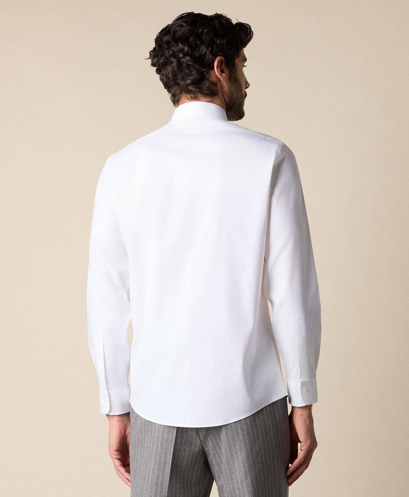 Brooks Brothers Slim Fit Non-Iron Oxford Pinpoint Shirt with Ainsley Collar White 1000105646US100223963