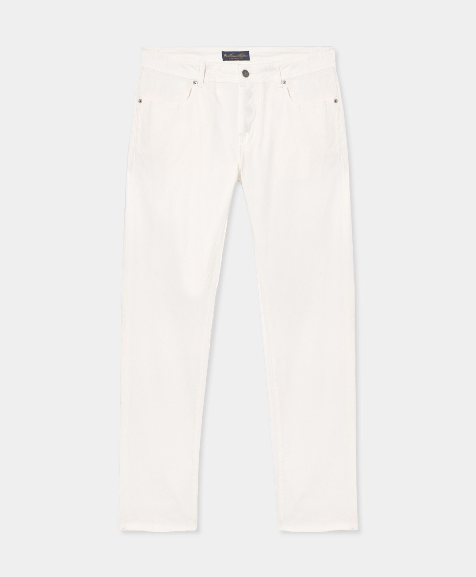 White Stretch Cotton Five Pocket Pants in White for Men Brooks Brothers UK
