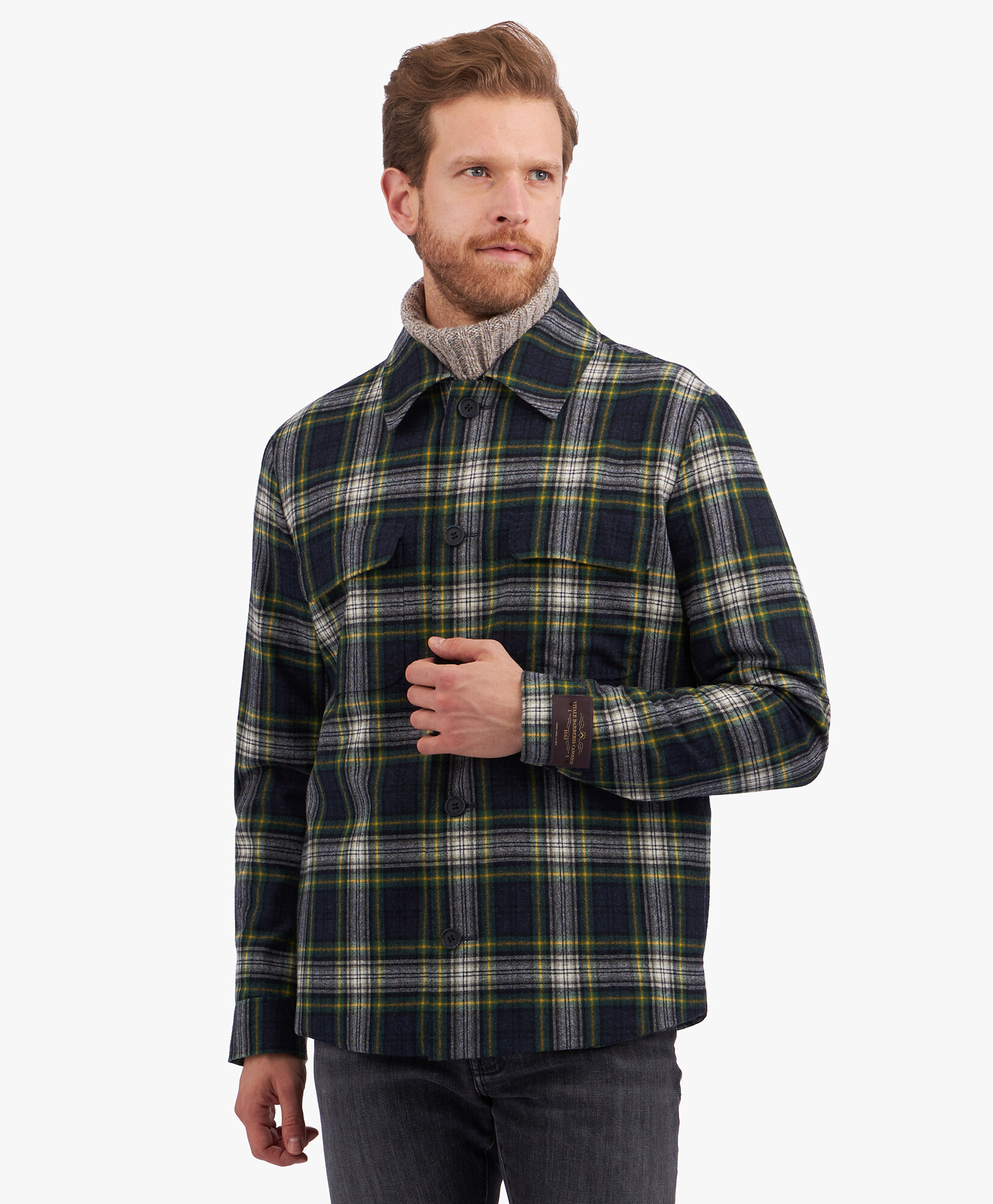Navy Blue Virgin Wool Overshirt Jacket in Navy for Men Brooks Brothers UK