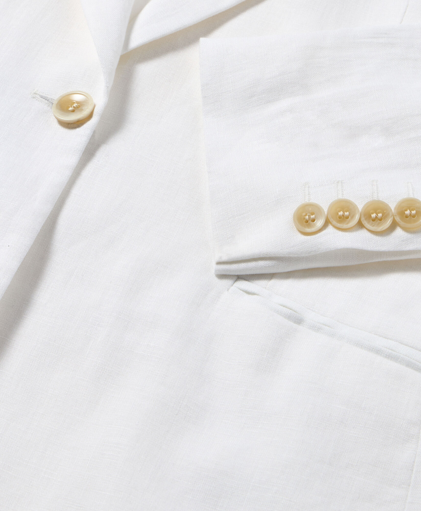 Brooks Brothers Blazer à Simple Boutonnage en Lin Irlandais Blanc JKREG078LIPLI001WHITP001