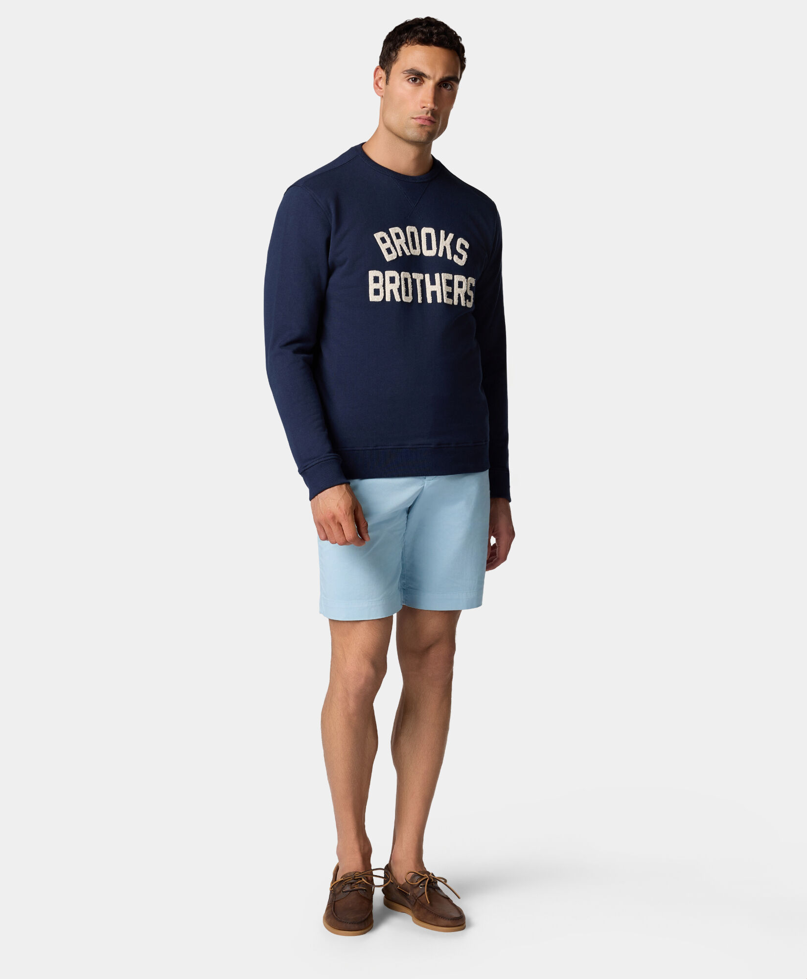 Brooks Brothers Stretch Cotton Gabardine Bermuda Shorts Sky CPBER007COBSP002SKYP0001