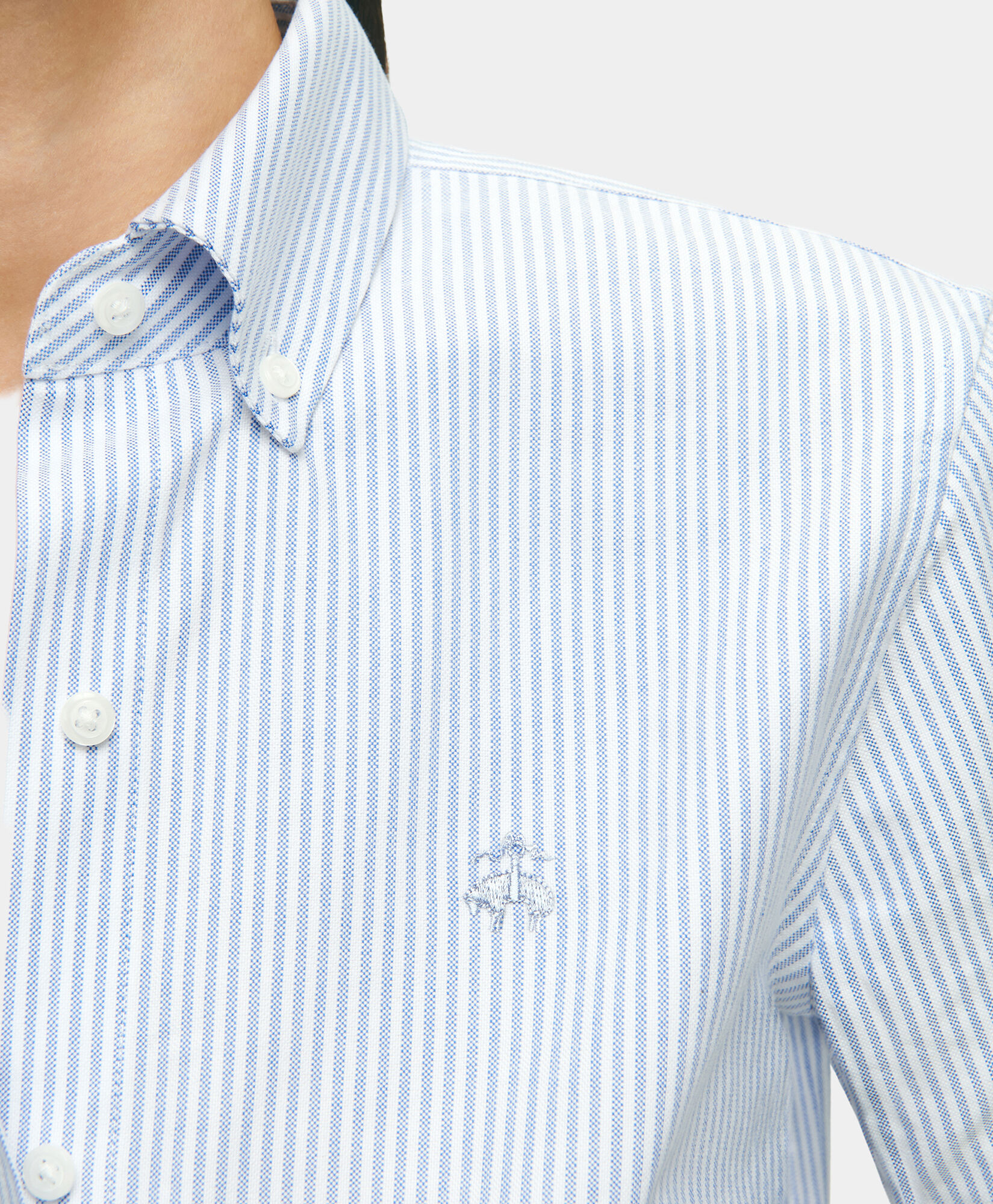 Striped Classic Fit Oxford Button Down Shirt