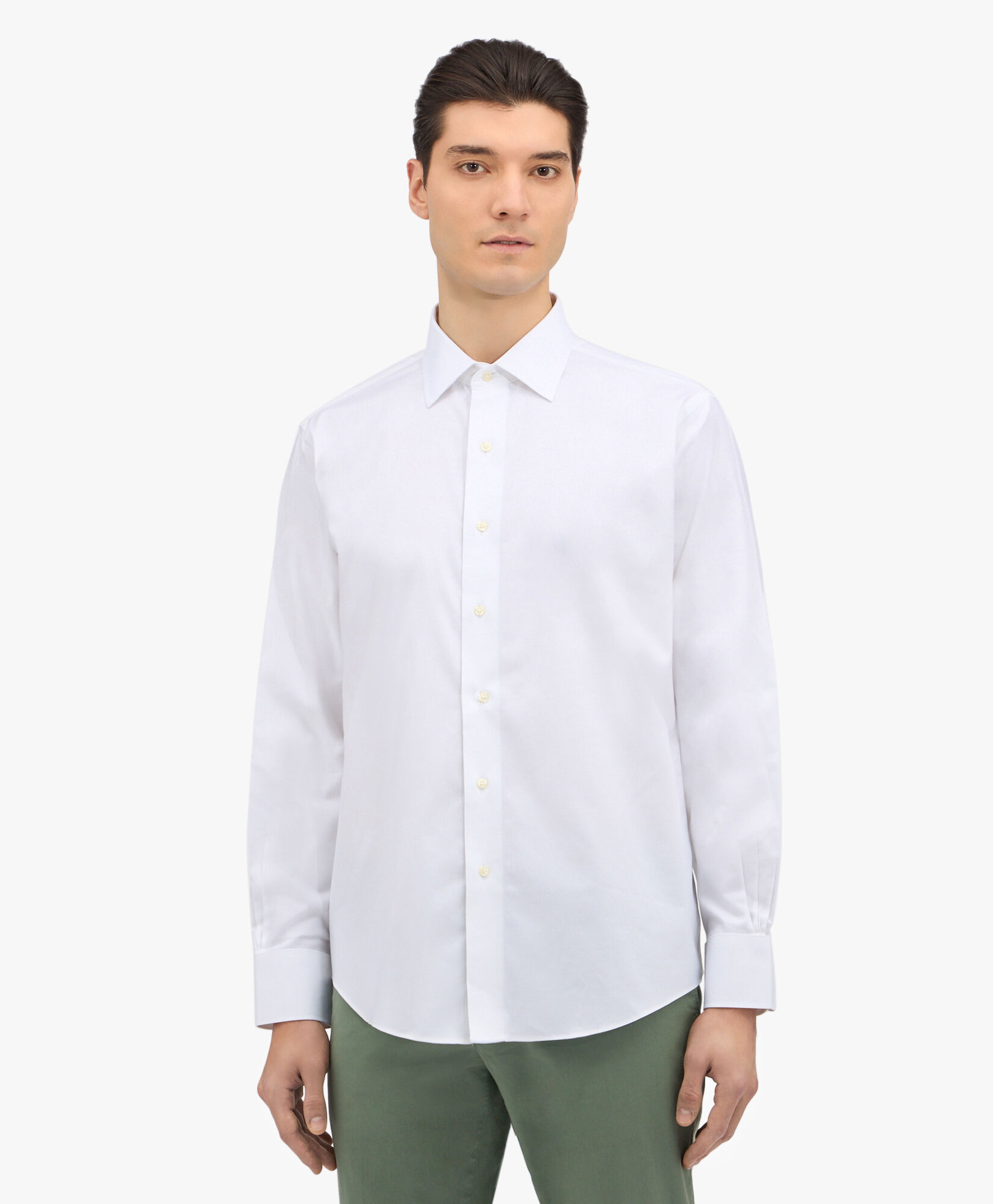 Brooks Brothers Chemise coupe regular avec col Ainsley Blanc 1000095234US100199815